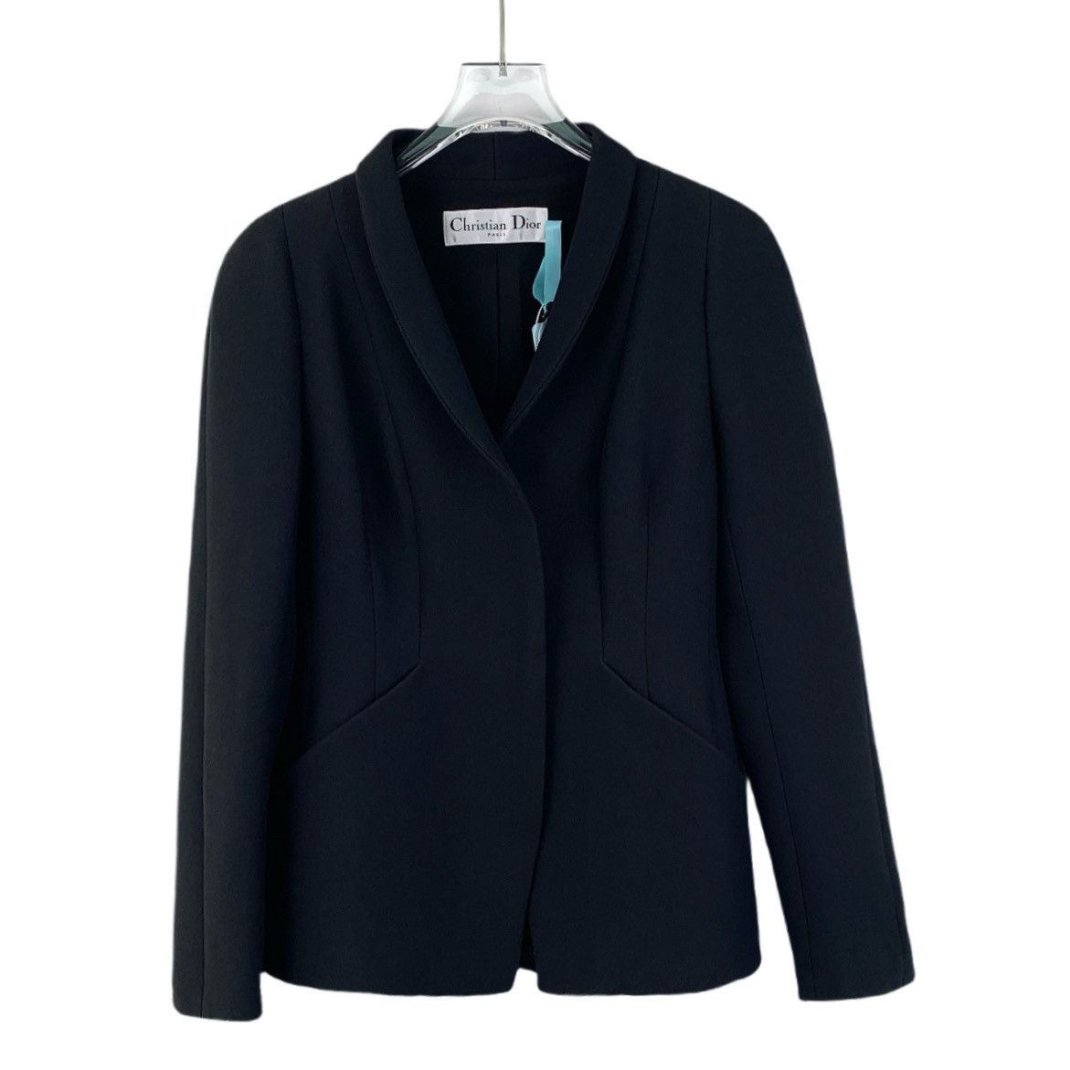 Christian Dior Black Wool Lapel Long Sleeve Blazer