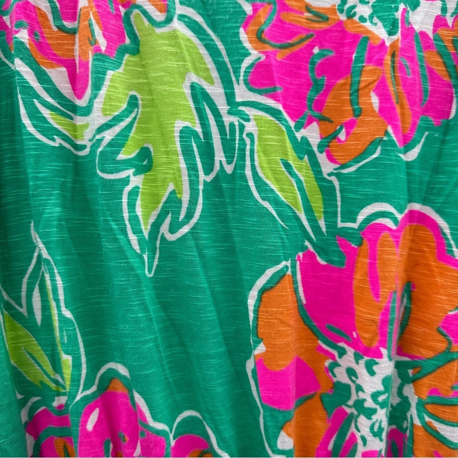 Lilly Pulitzer Lilly Pulitzer Cara Green Orange & Pink Floral Mini Dress Size S / US 4 / IT 40 - 8 Thumbnail