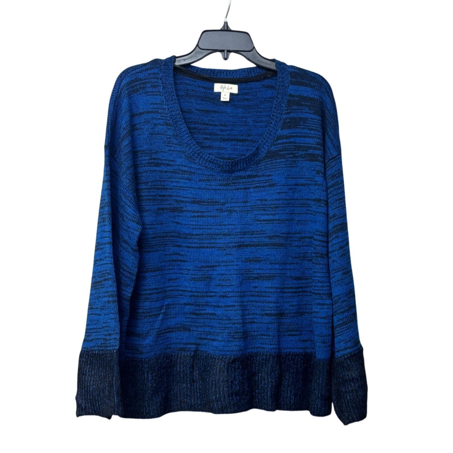 Other Style & Co Marled Colorblocked Sweater, Sea Captain Combo (B Size XL / US 12-14 / IT 48-50 - 9 Thumbnail