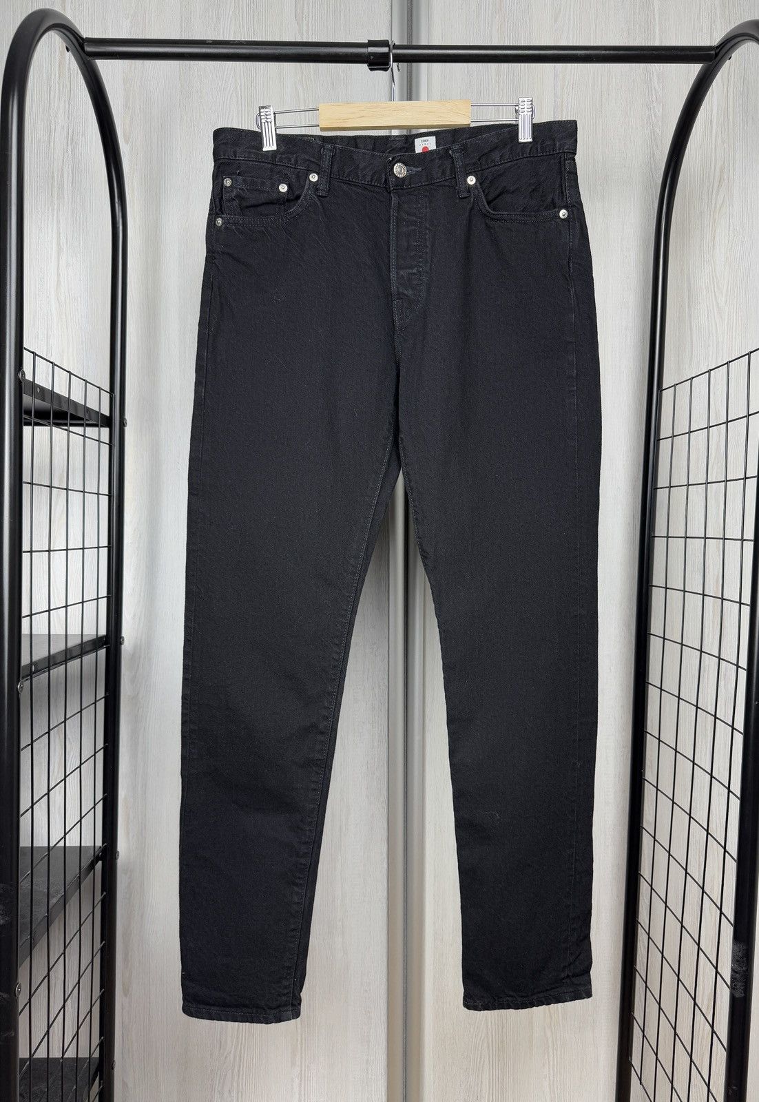 Edwin Edwin made in Japan slim tapered black selvedge denim jeans Size US 32 / EU 48 - 1 Thumbnail