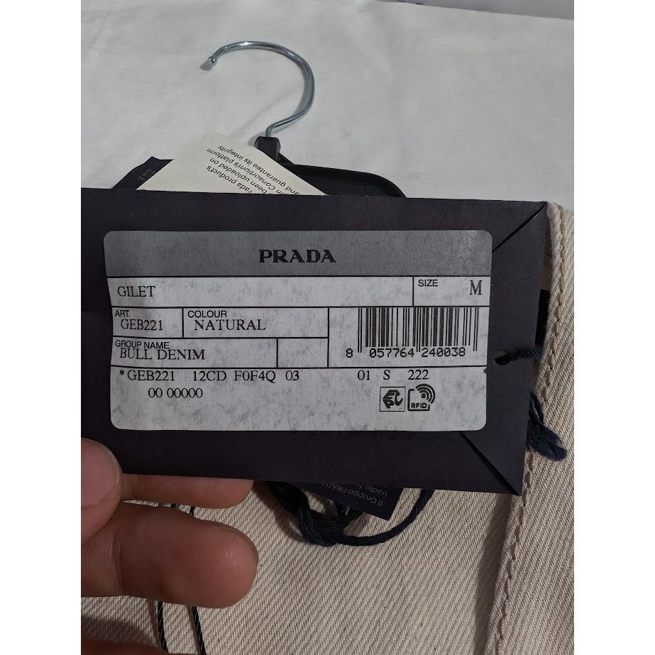 Prada o1rshd1 Bull Denim in Natural Size US M / EU 48-50 / 2 - 16 Thumbnail