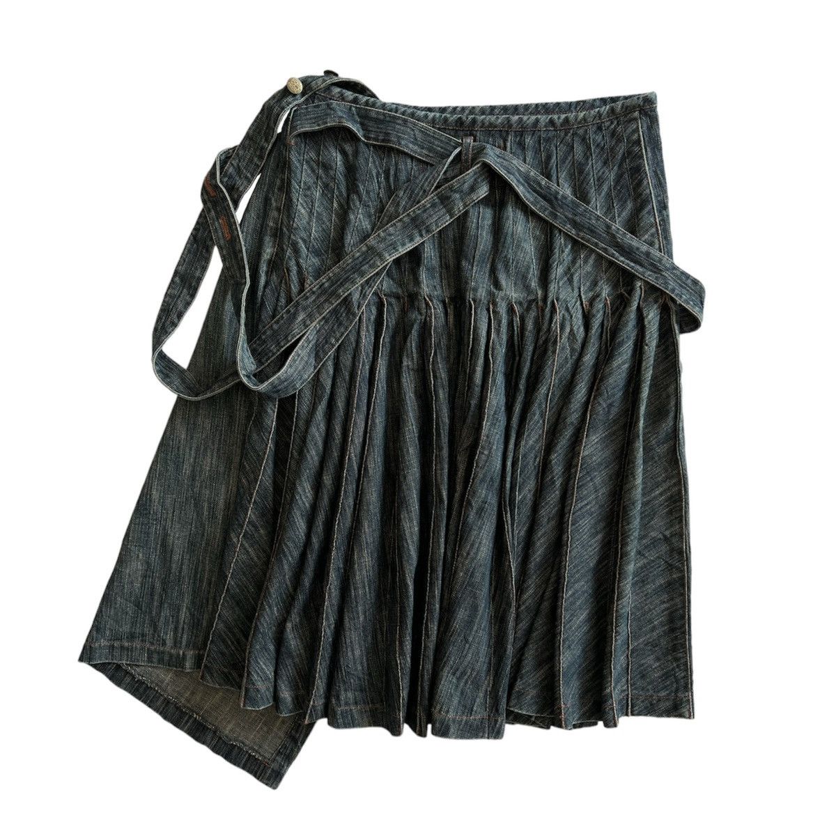 Jean Paul Gaultier × Vintage VINTAGE JEAN PAUL GAULTIER ASYMMETRIC DENIM SKIRT Size 30" / US 8 / IT 44 - 10 Thumbnail