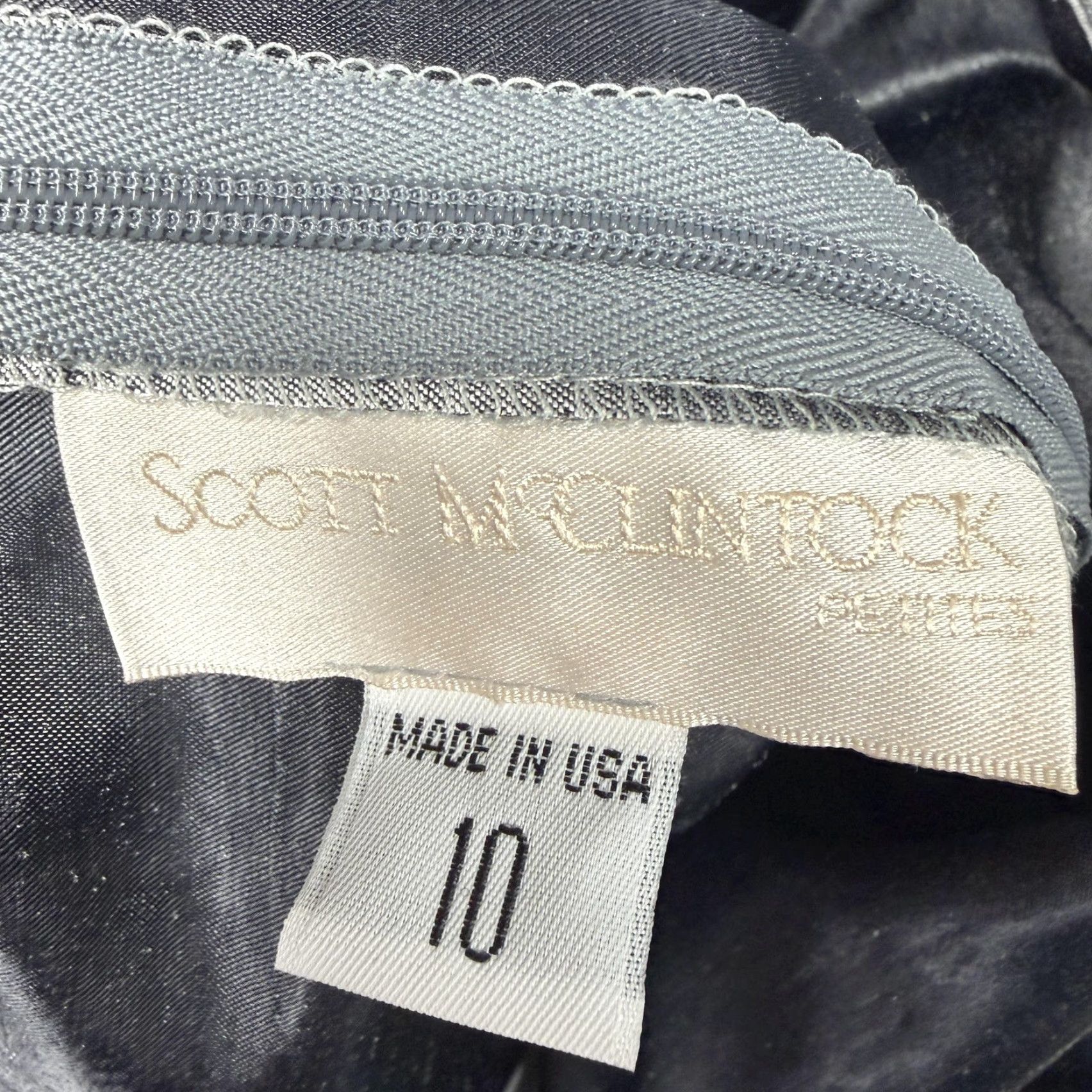 Vintage VINTAGE Scott McClintock Skirt Petites 10 Silver Satin Formal A-Line Long Women Mens? Size 32" / US 10 / IT 46 - 4 Thumbnail