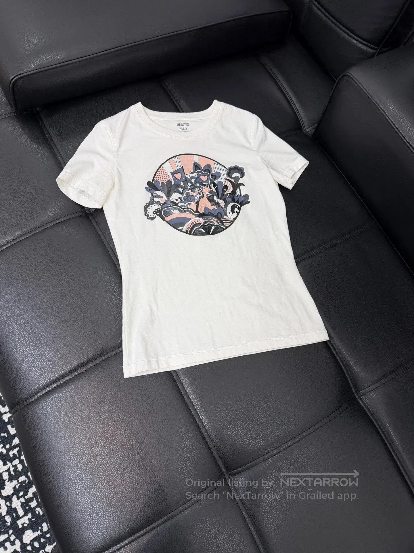 Hermes Hermès White Short-Sleeve Shirt. Size XXS / US 00 / IT 34 - 1 Thumbnail