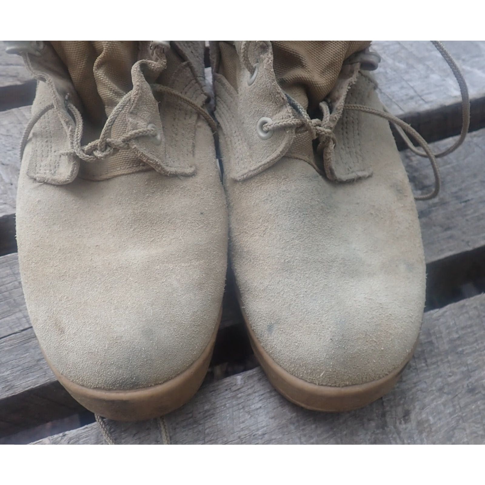 Vibram VINTAGE McRae Military Boots Men Adult Size 5.5 W Desert Beige Combat Jungle Vibram Outsole Outdoor Patriotic Breathable Cushioned Size US 6 / EU 39 - 6 Thumbnail