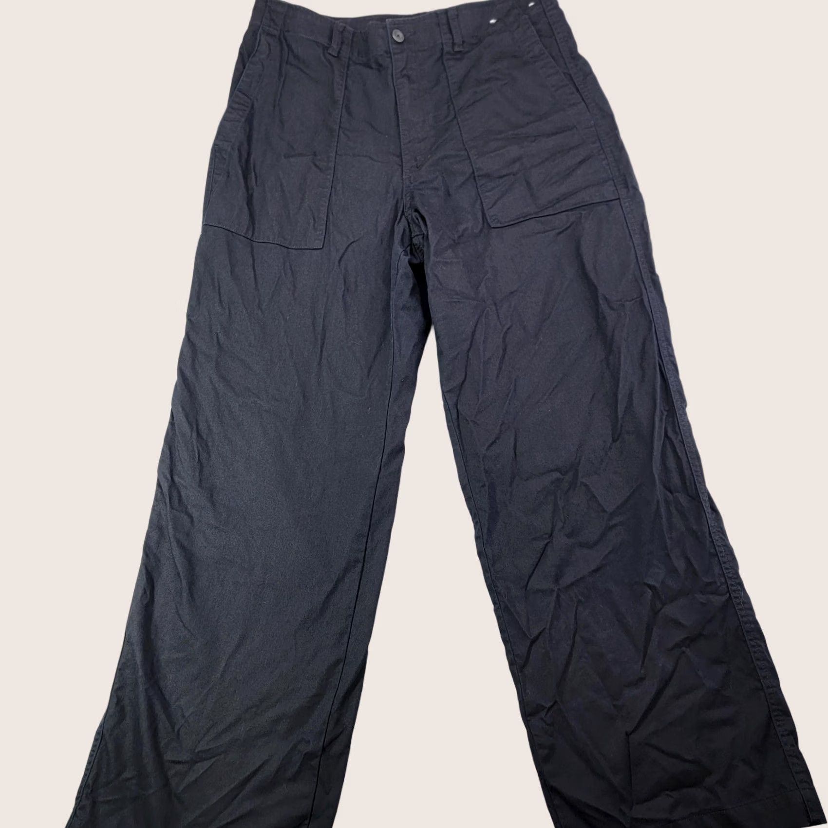 Uniqlo Uniqlo Pants Mens 30x28 Black Chino Relaxed Canvas Utility Workwear Pants Size US 30 / EU 46 - 1 Thumbnail