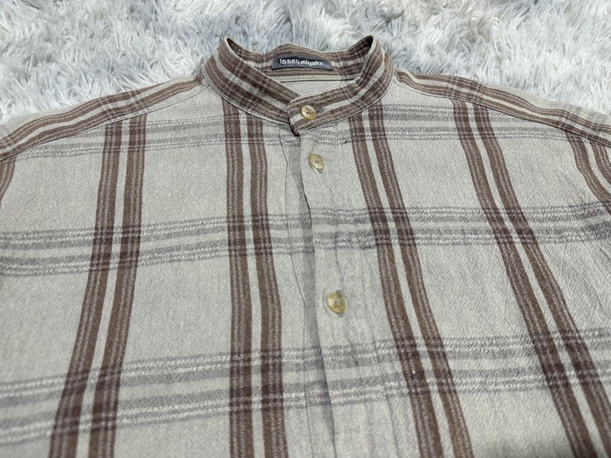 Issey Miyake 🔥80s Issey Miyake Men Wool Half Button Shirt Size US L / EU 52-54 / 3 - 4 Thumbnail