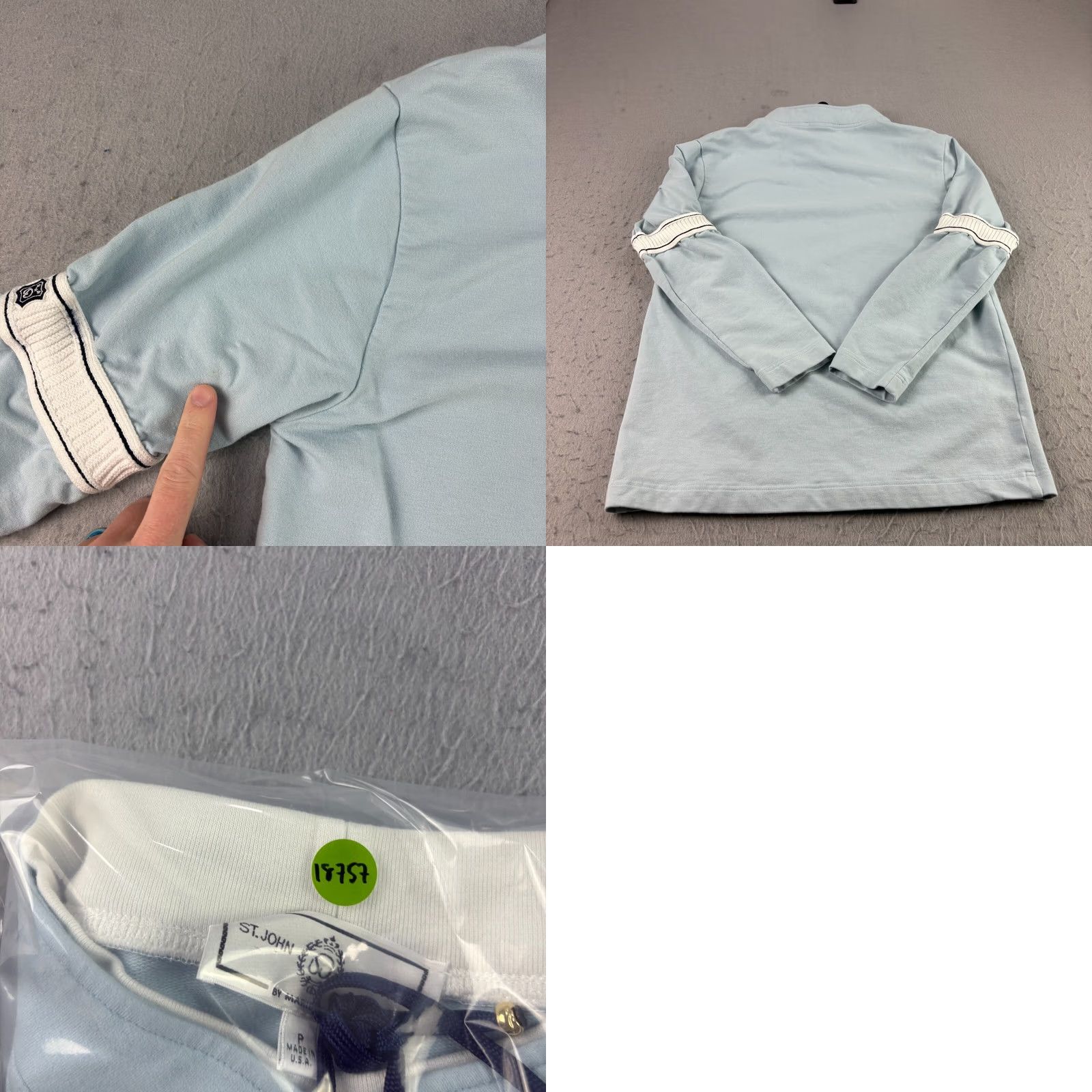 Vintage St John Sport Sweater Womens Size S Blue Pullover Pocket Long Sleeve Size S / US 4 / IT 40 - 8 Thumbnail