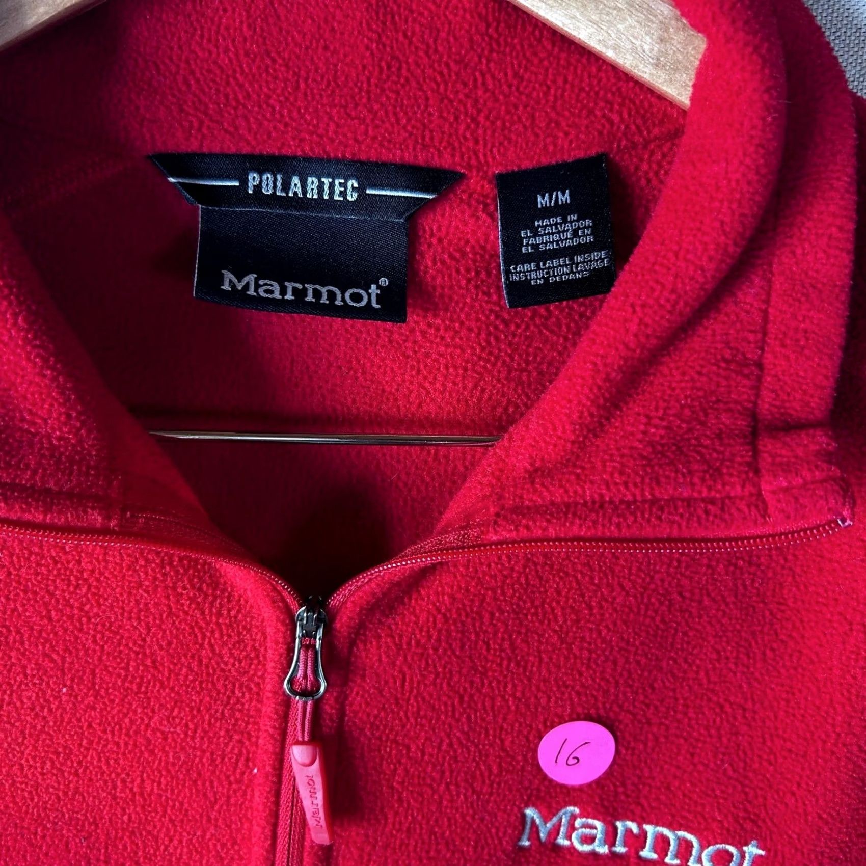 Marmot Marmot Polartec Classic Fleece 1/4 Zip Pullover Red Mens Size Medium Size US M / EU 48-50 / 2 - 2 Thumbnail