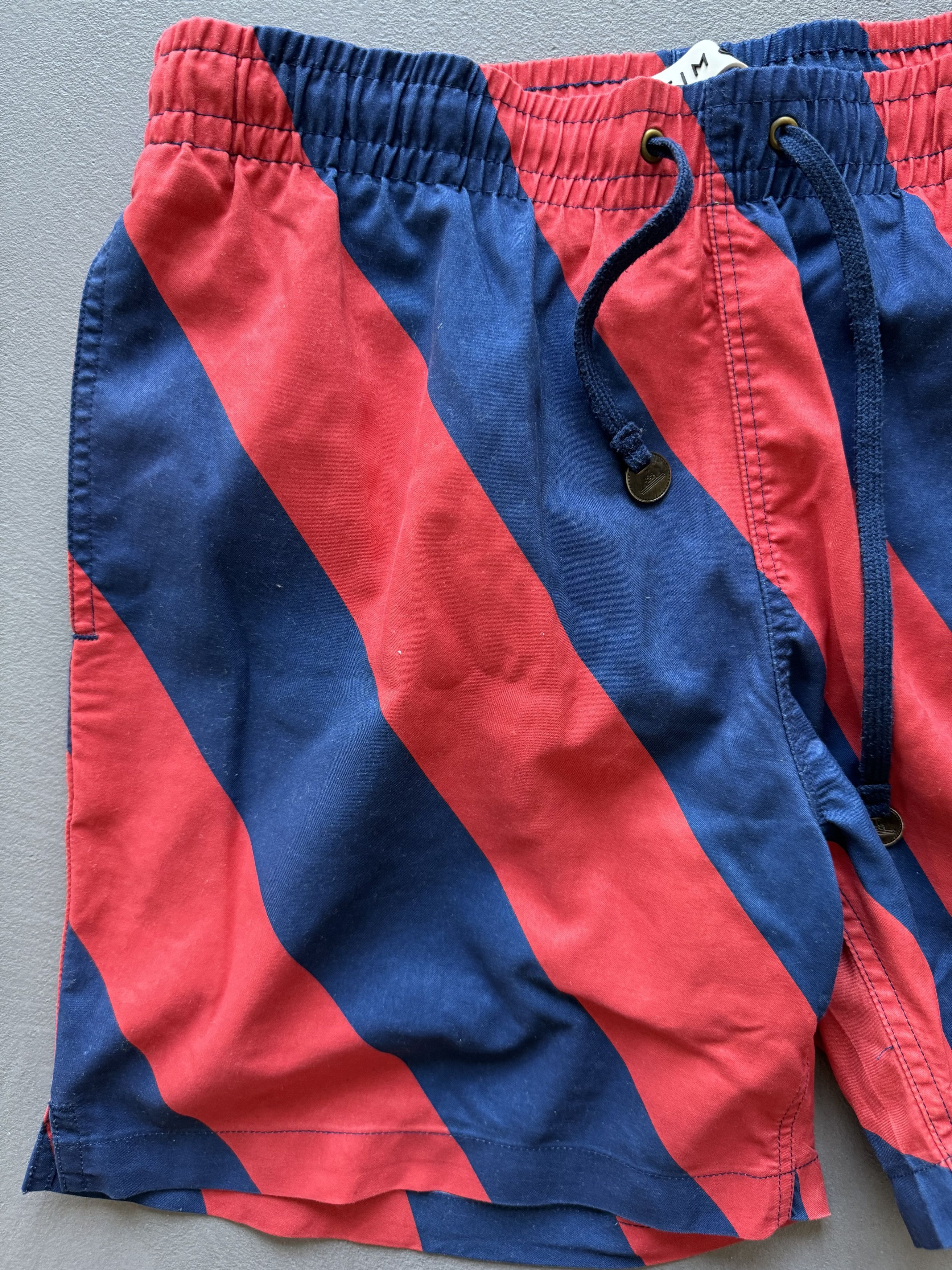 Other Timo Striped Swim Shorts, Red Navy Size US 30 / EU 46 - 3 Thumbnail