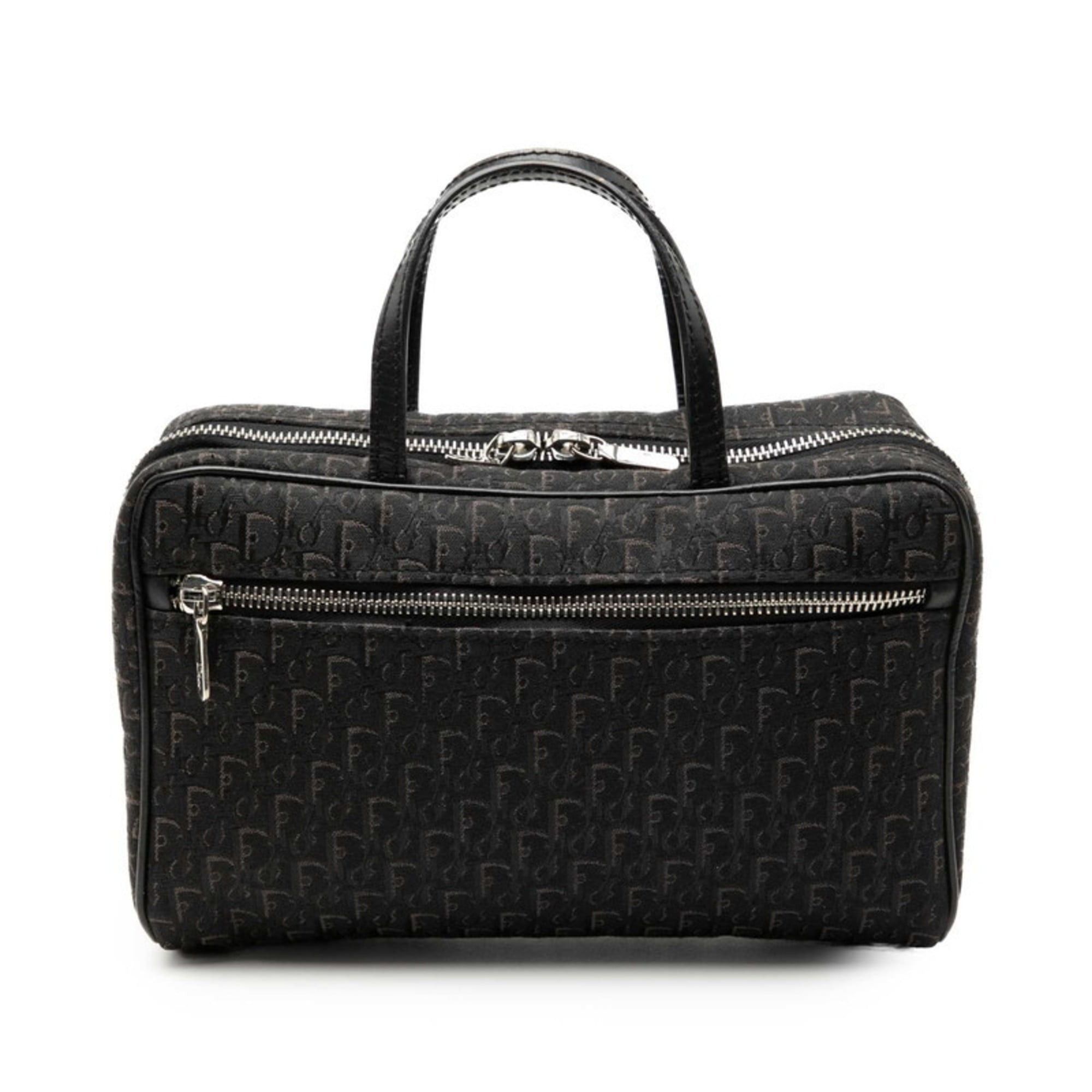 Dior Christian Dior Dior Trotter Mini Handbag with Cosmetic Pouch, Black Canvas and Leather, Women's, Size ONE SIZE - 1 Thumbnail