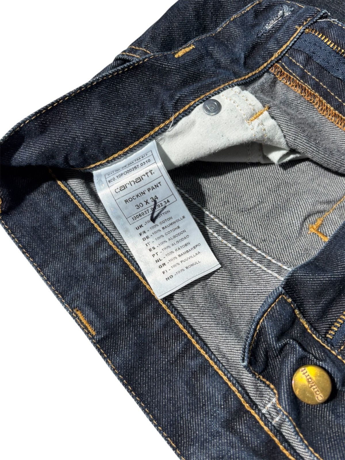 Carhartt Carhartt Indigo Jeans Rockin Pants Straight Big Logo Rap Size US 30 / EU 46 - 6 Thumbnail