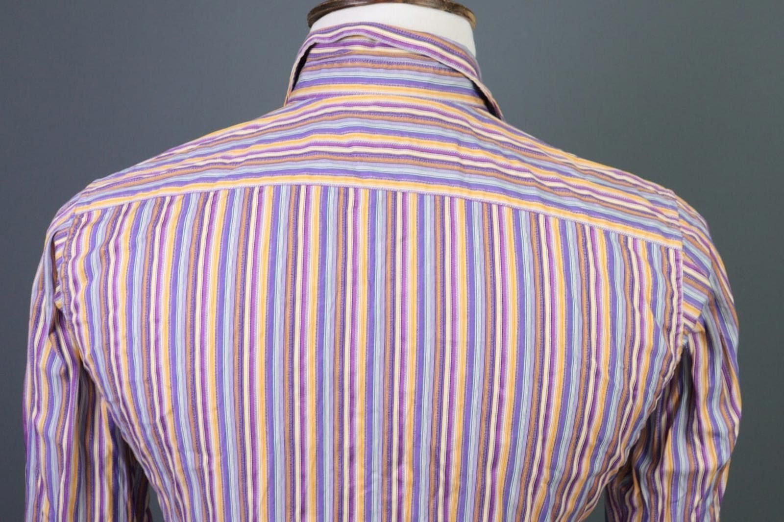 Etro Etro Multicolor Stripe Long Sleeve Button Down Shirt Size 39 Size US M / EU 48-50 / 2 - 8 Thumbnail