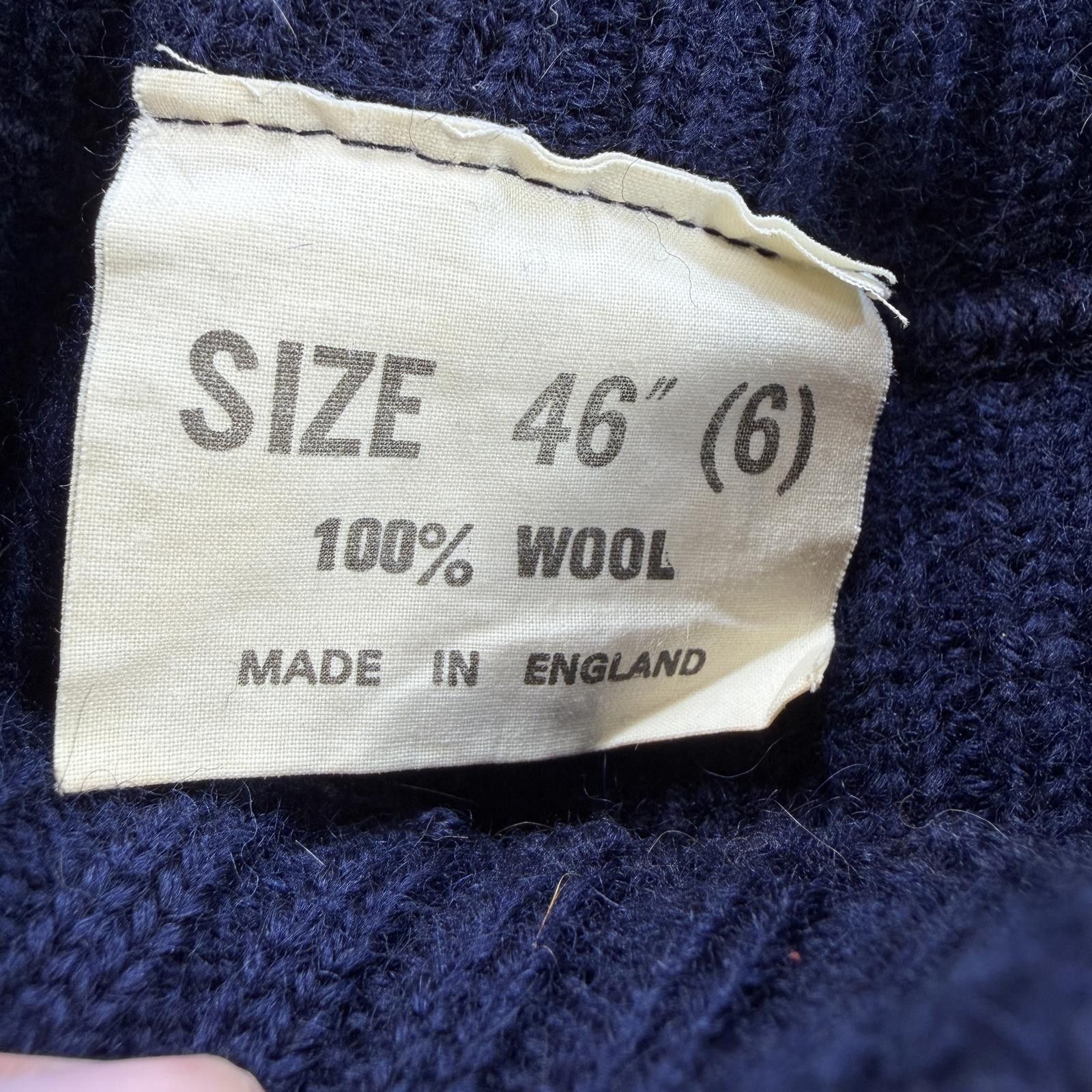 Other Vintage British Commando Wool Sweater Navy Military Ribbed Size S / US 4 / IT 40 - 4 Thumbnail