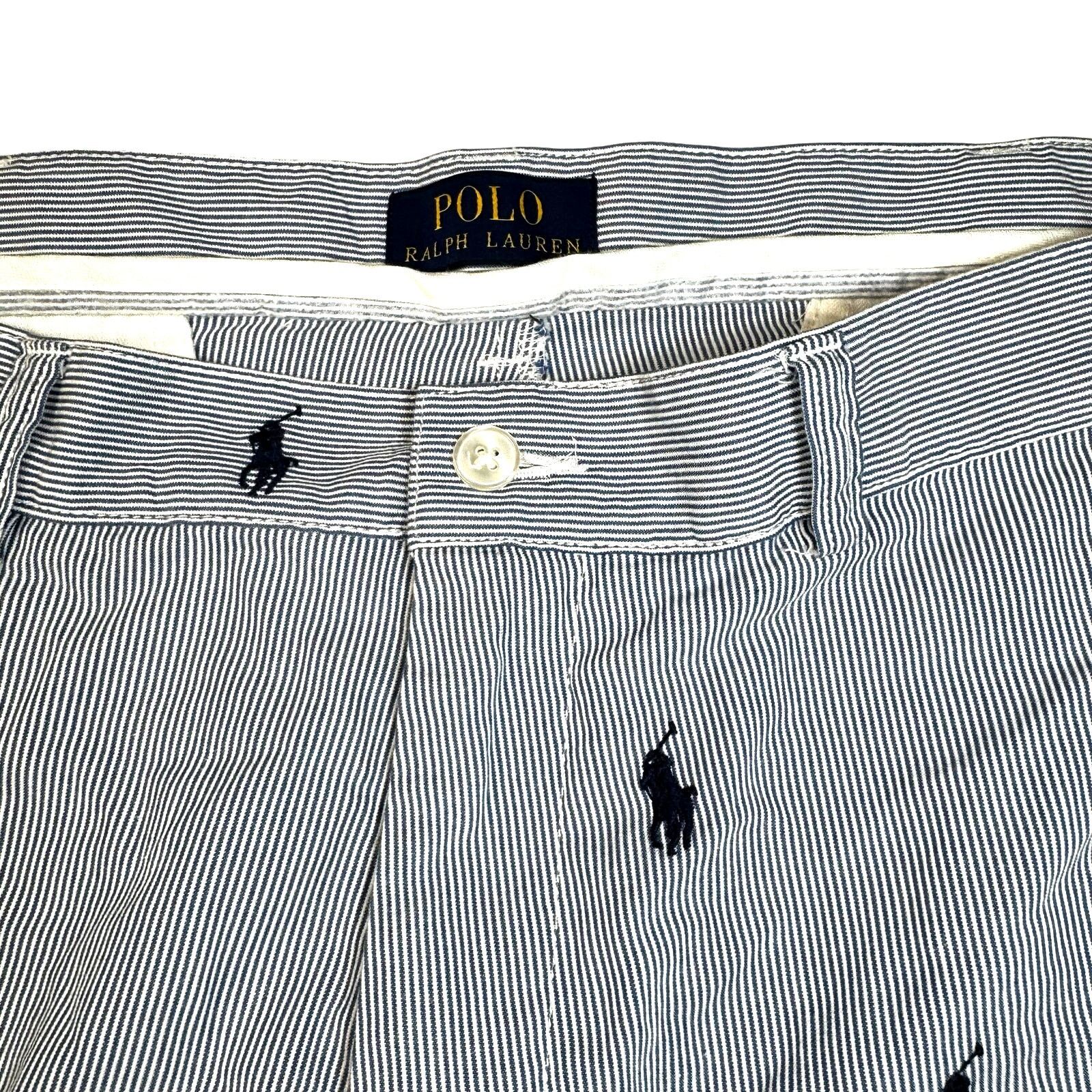 Polo Ralph Lauren Polo Ralph Lauren Blue Striped Embroidered Logo Shorts 35 Size US 35 - 7 Thumbnail
