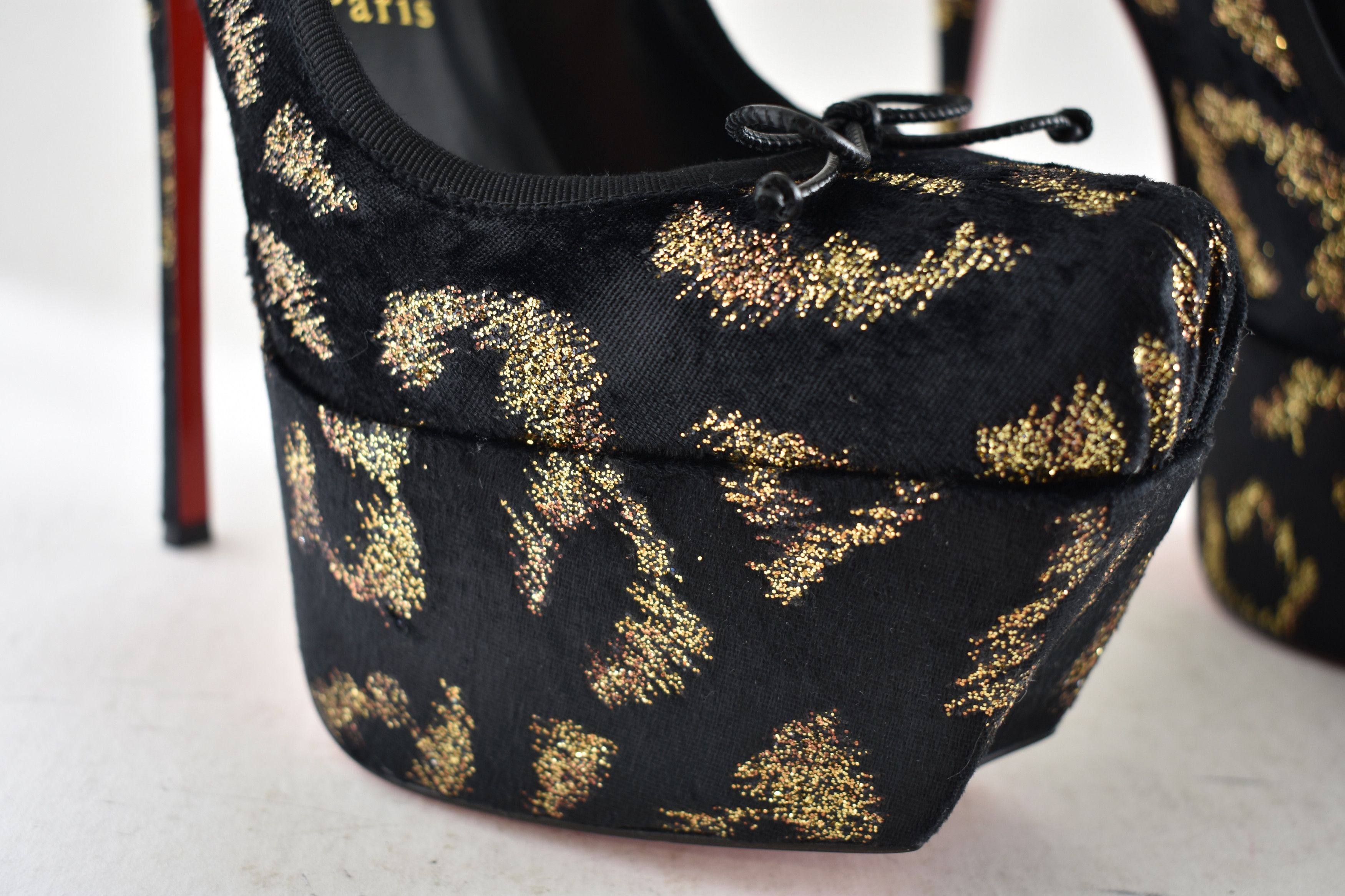 Christian Louboutin Cassia Nodo Alta 160 Black Platform Ballet Heel Pump 36 Size US 6 / IT 36 - 7 Thumbnail