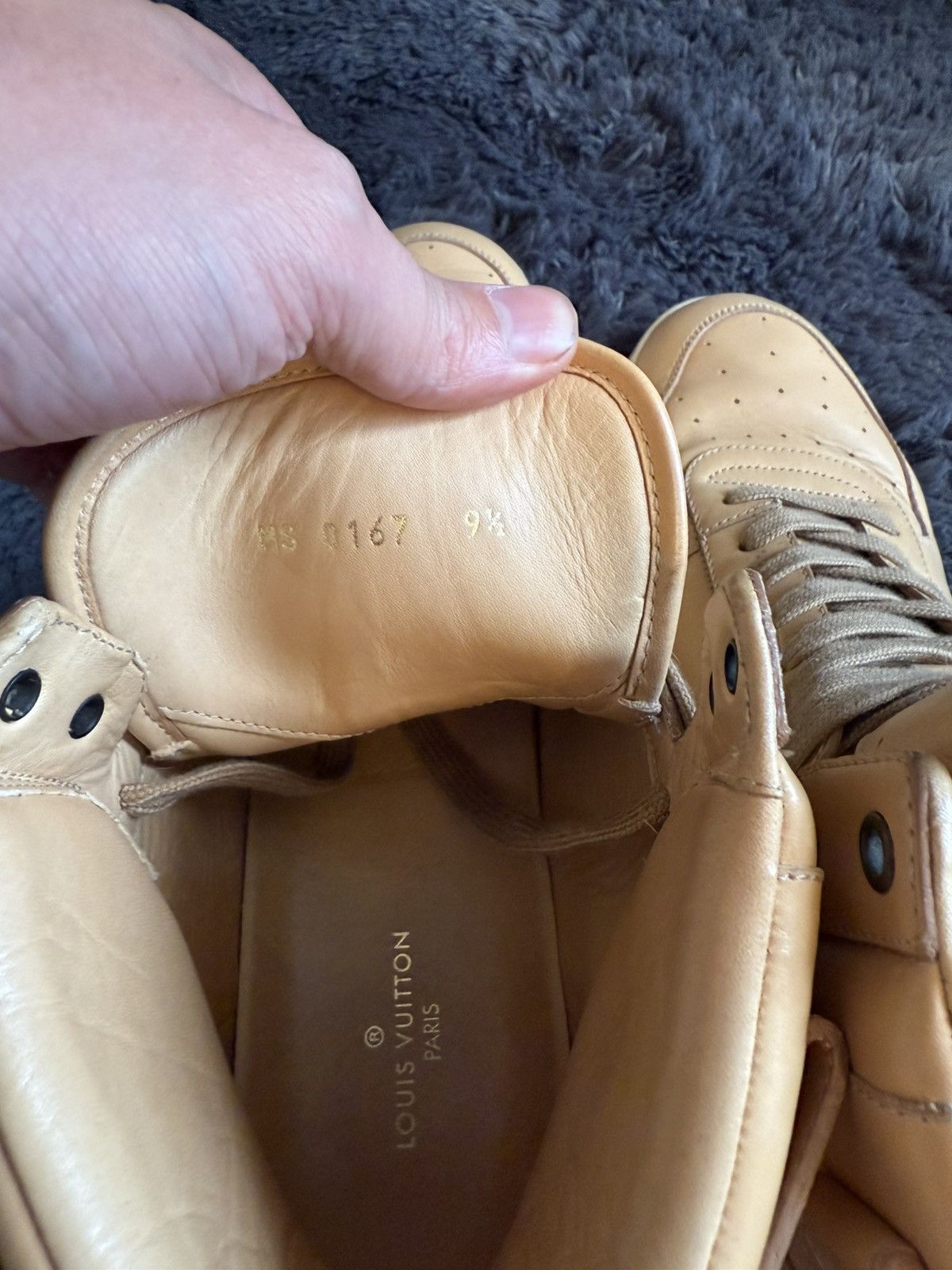 Louis Vuitton Louis Vuitton Natural Vegan Tan Leather Rivoli High Top Size US 9.5 / EU 42-43 - 4 Thumbnail