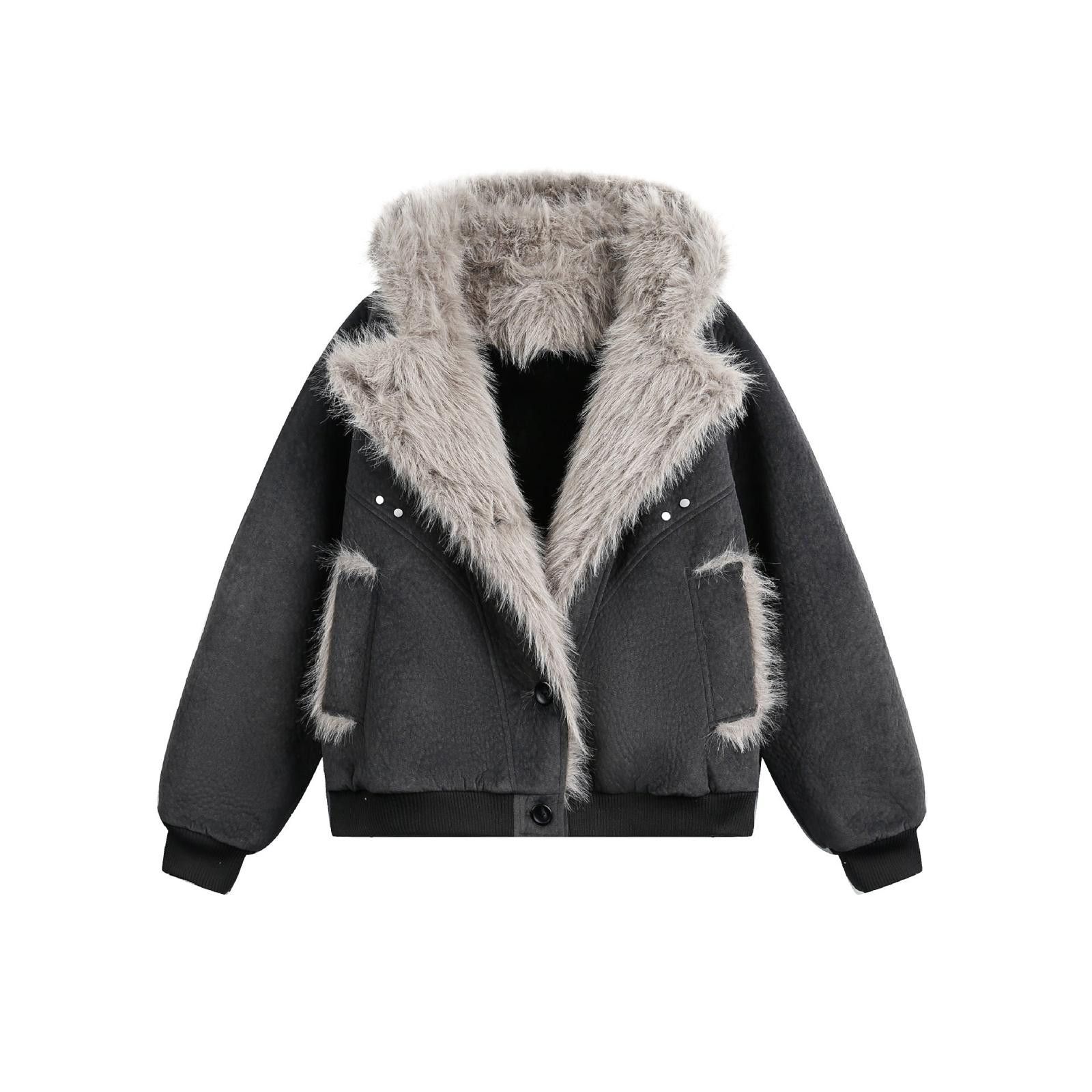 Japanese Brand Faux Fur Lined Bomber Jacket, Men's Winter Outerwear Size US L / EU 52-54 / 3 - 1 Thumbnail