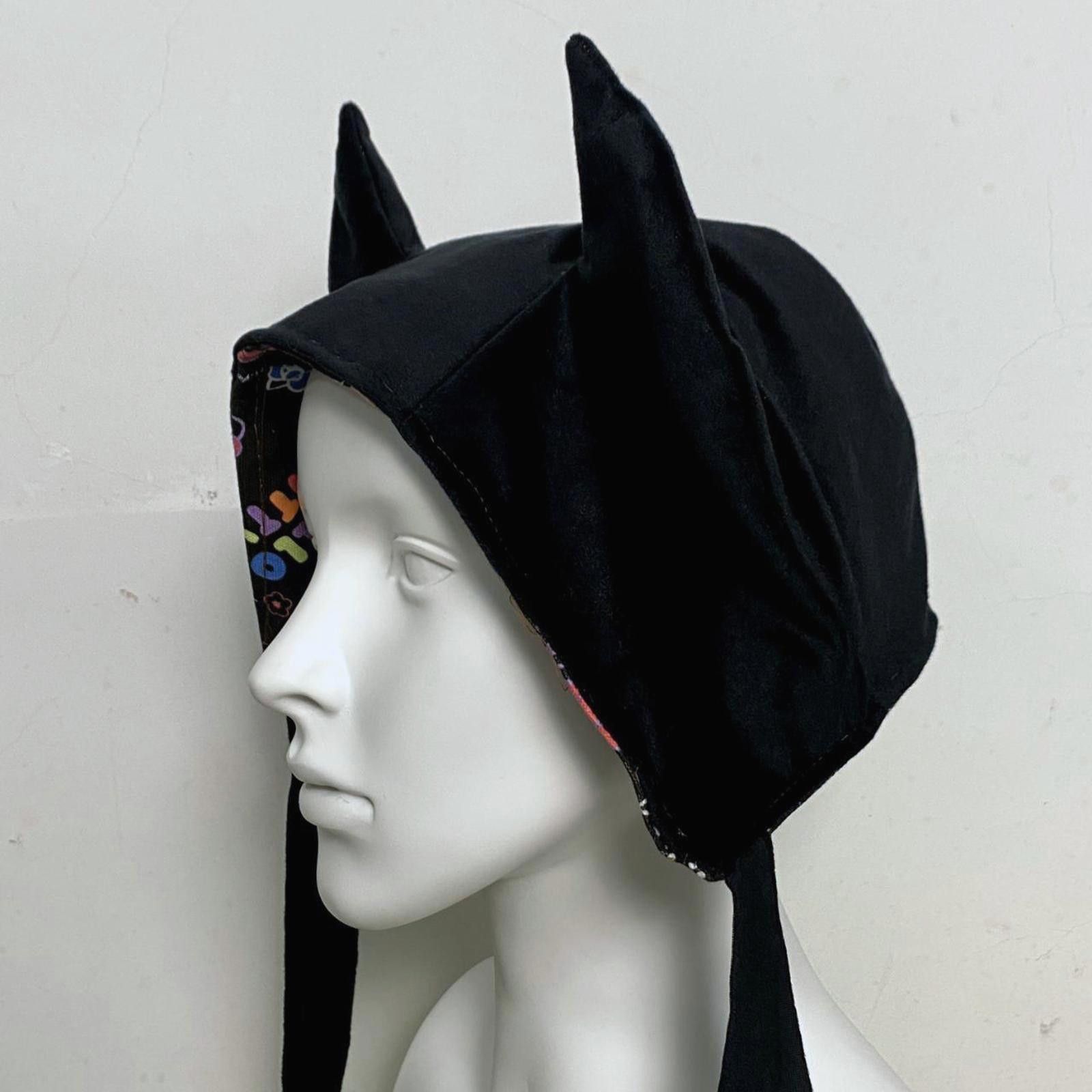 Japanese Brand Handmade Reversible Hello Kitty Cat Ear Hat - Kawaii Cosplay Size ONE SIZE - 4 Thumbnail
