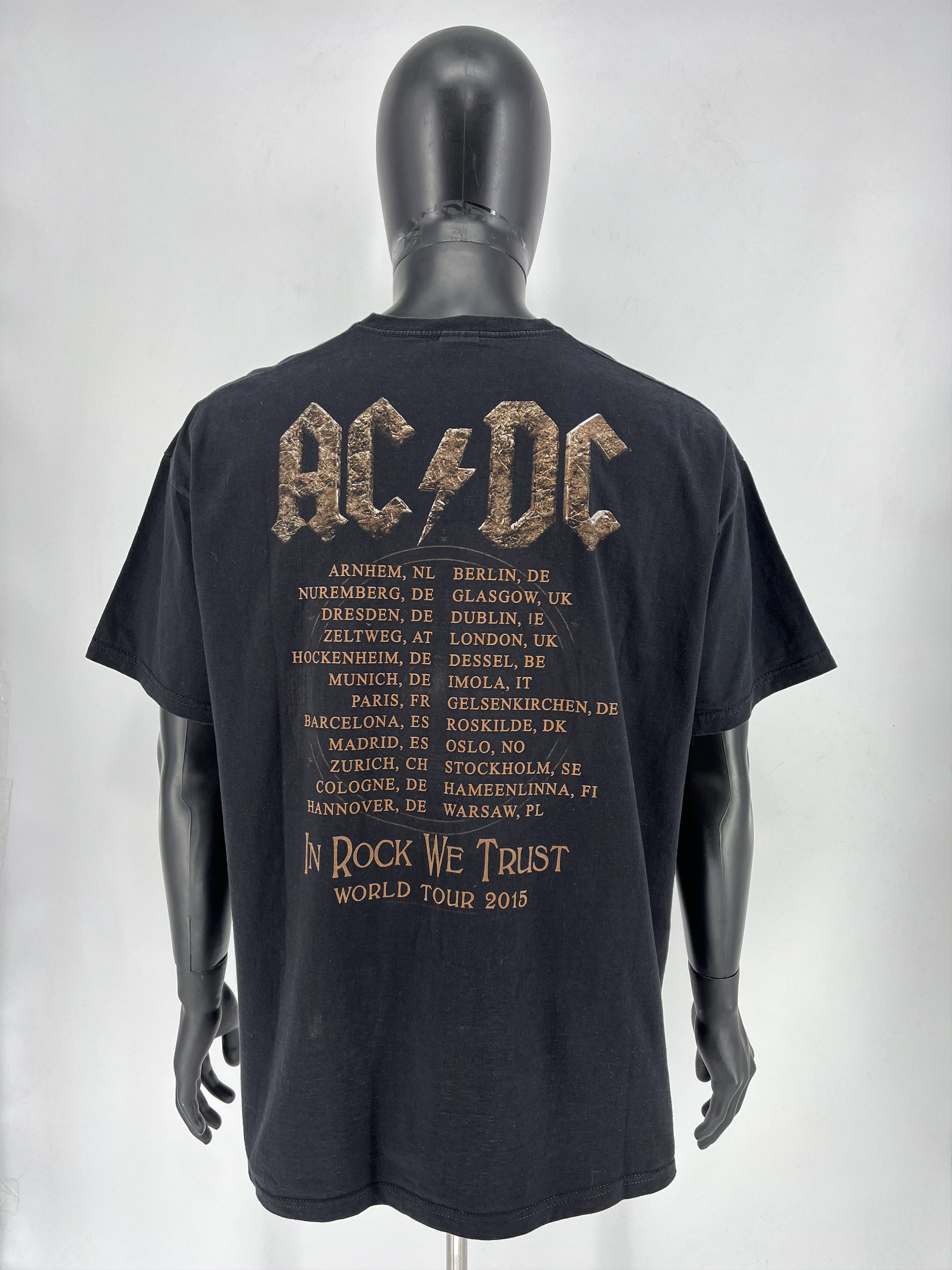 Band Tees × Vintage ACDC Rock or Bust Heavy Metal Rock T-Shirt Like Size US XXL / EU 58 / 5 - 7 Thumbnail