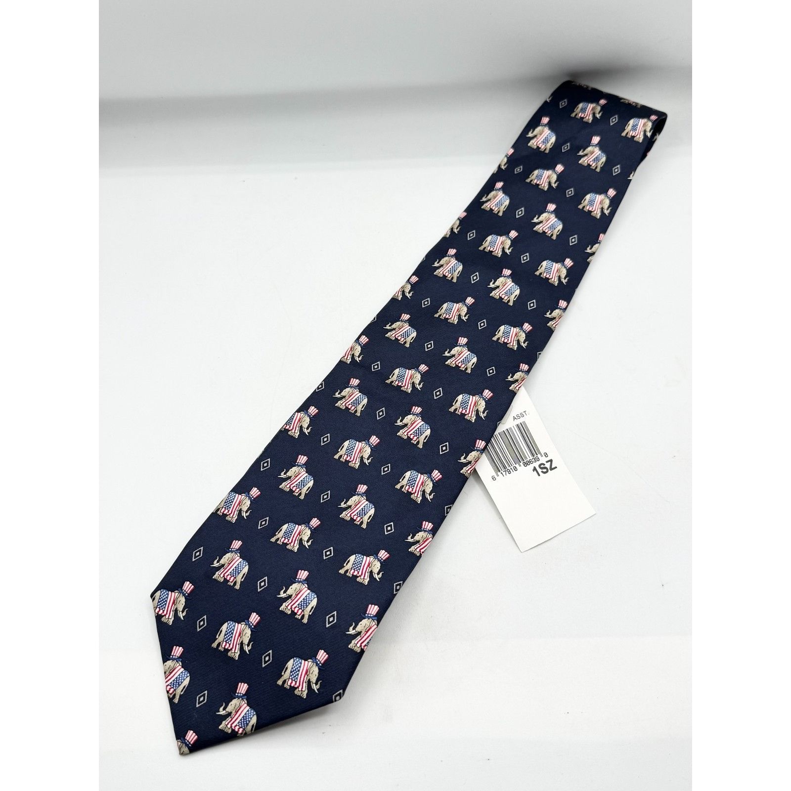 Joseph & Lyman Joseph & Lyman Bloomingdales Political USA elephant silk tie Size ONE SIZE - 2 Thumbnail