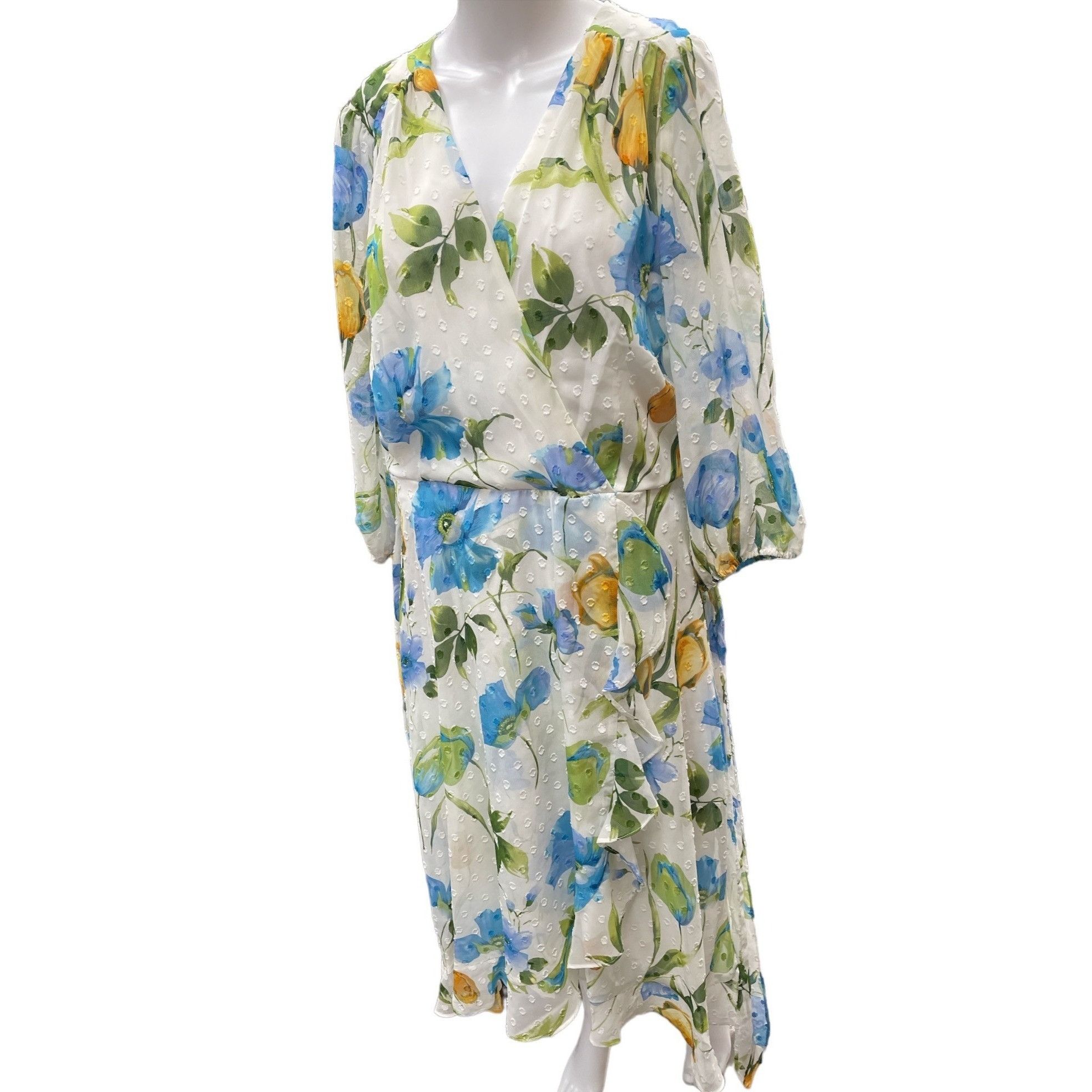 Other Gabby Skye WomensFloral Mid Long Sleeve Dress size 14 SKU 15 Size XL / US 12-14 / IT 48-50 - 4 Thumbnail