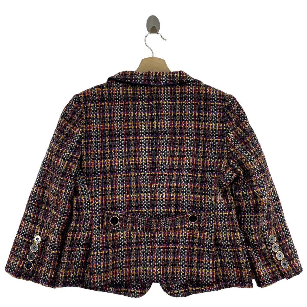 DKNY × Donna Karan × Vintage Vintage DONNA KARAN New York DKNY Check Tartan Design Tweed Size S / US 4 / IT 40 - 3 Thumbnail