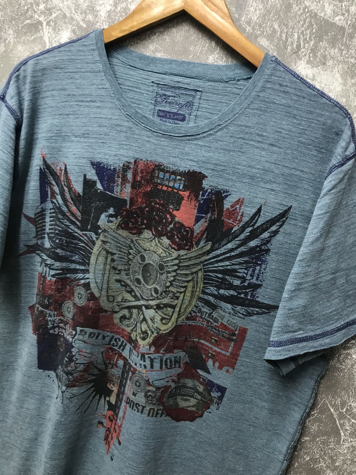 Affliction × Ed Hardy × Southpole Affliction Southpole Guitar Wing Y2K Graphic Tee Size US XL / EU 56 / 4 - 3 Thumbnail