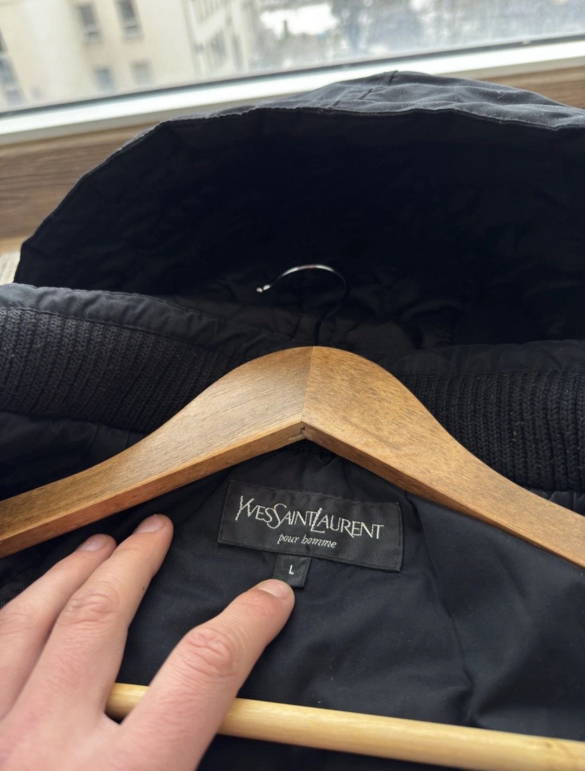 Yves Saint Laurent Yves Saint Lauren YSL Parka Long Jacket With Lining Black Size US L / EU 52-54 / 3 - 15 Thumbnail