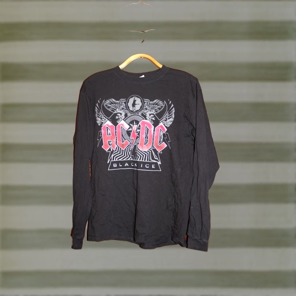 Anvil VINTAGE AC/DC Black Ice T-Shirt Long Sleeve L Mens Womens Unisex Adults Black Rock Shirt Size US L / EU 52-54 / 3 - 1 Thumbnail