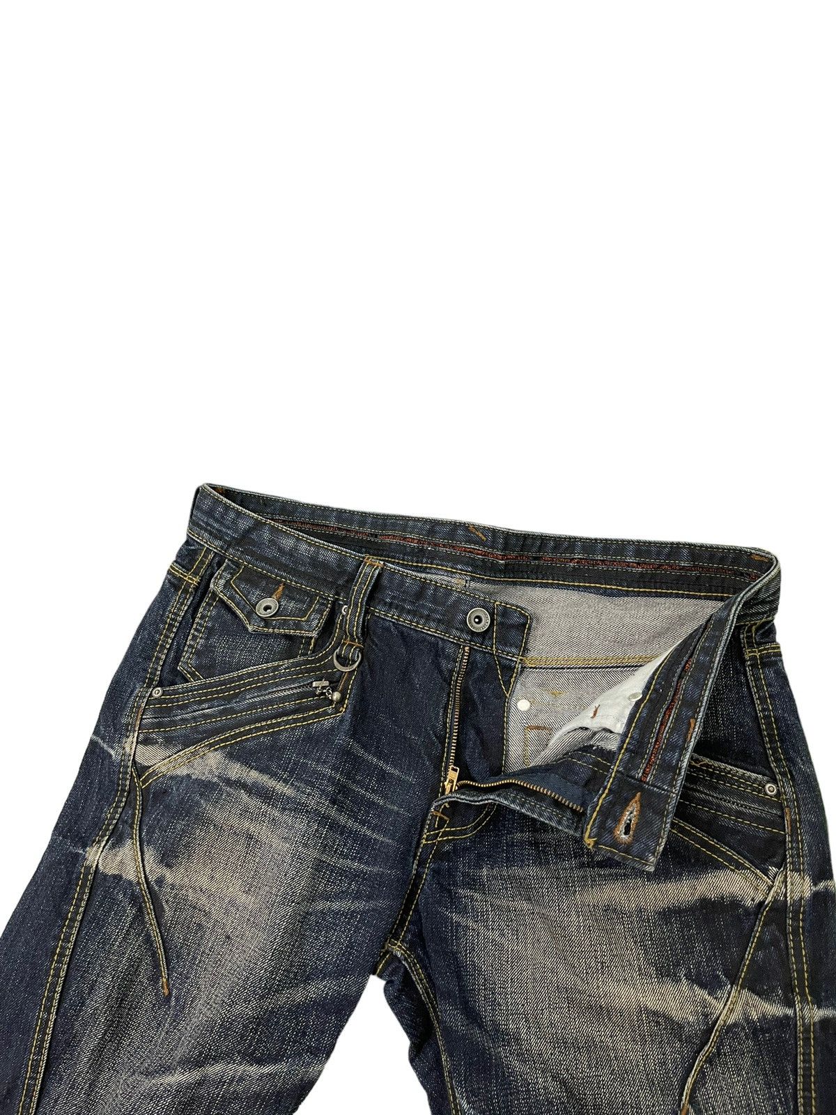 Japanese Brand Flare Jeans Nicole Club Distress Faded Boot Cut 7🟦3 Size US 34 / EU 50 - 10 Thumbnail