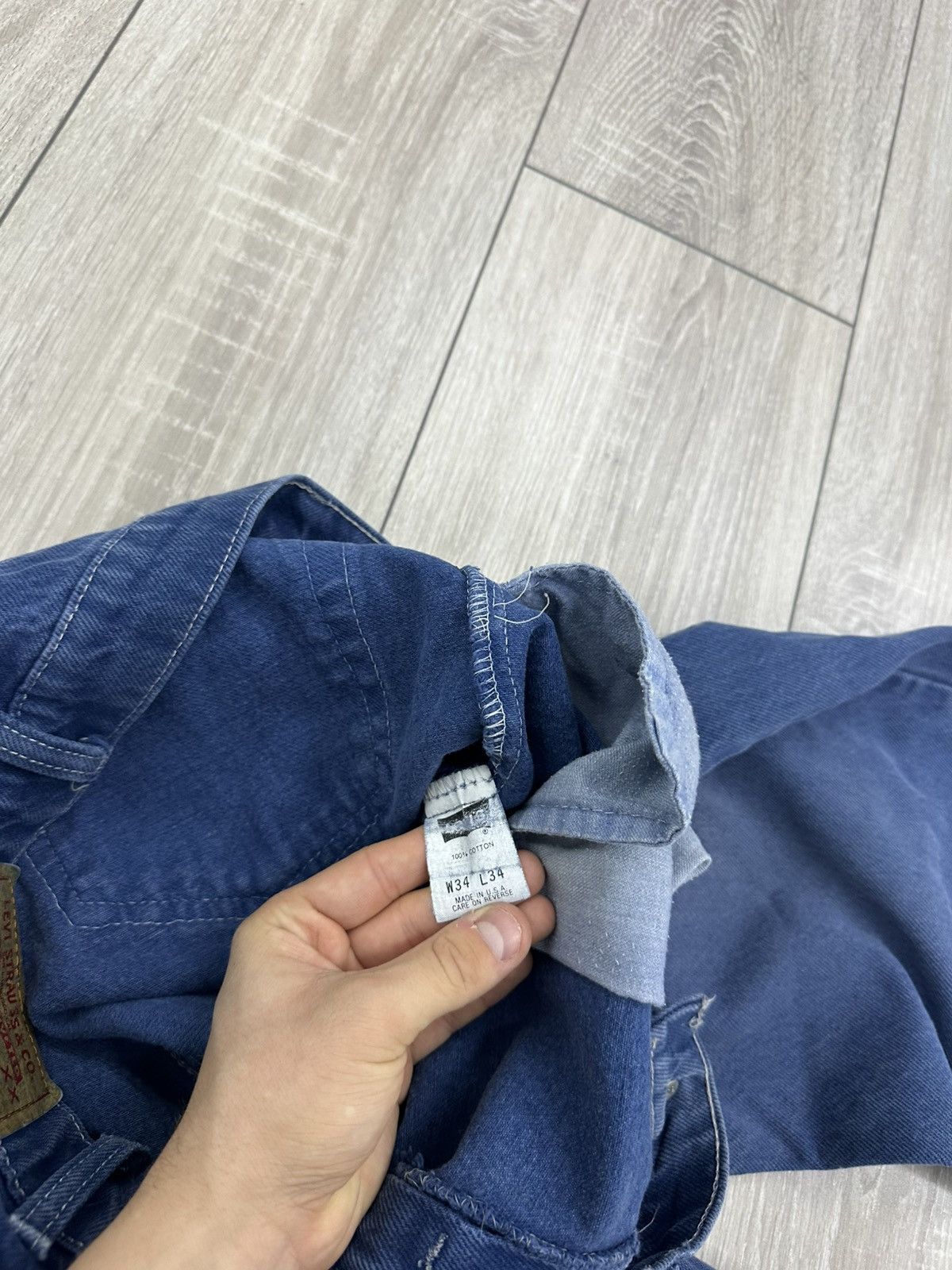 Levi's Levis 550 34x34 Made in USA 80s Jeans Vintage Wash Blue Size US 34 / EU 50 - 7 Thumbnail