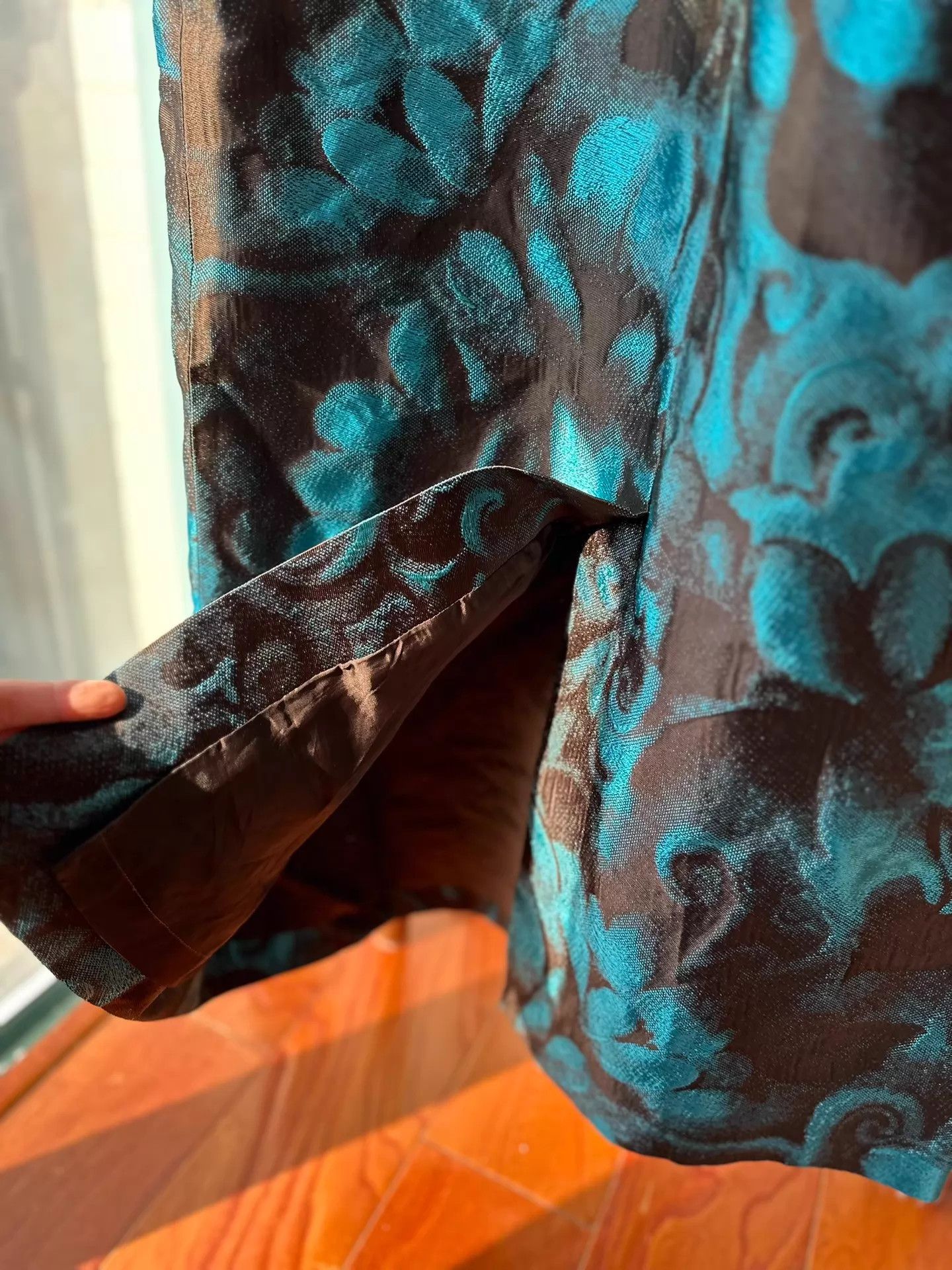 Dries Van Noten DVN Runway Black Blue Voluminous Puff Sleeve Dress Size S / US 4 / IT 40 - 5 Thumbnail