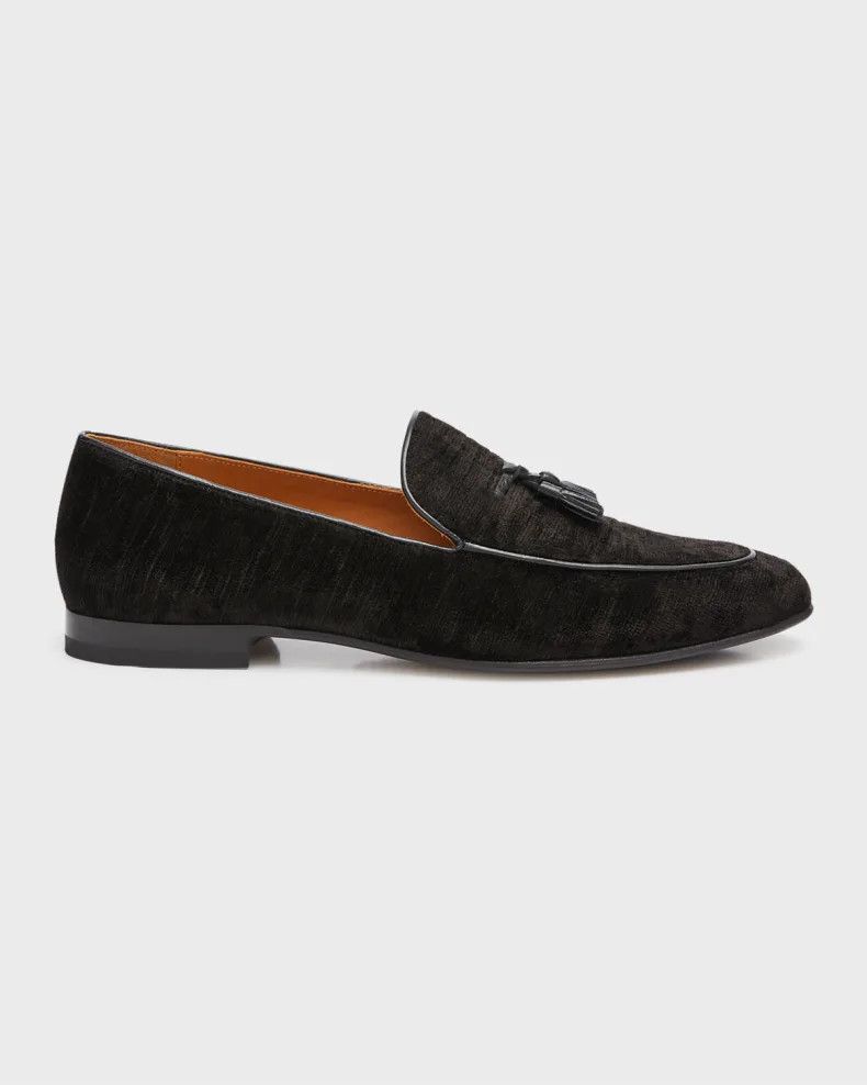 Tom Ford o1loc1c0824 Velvet Tassel Loafers in Black Size US 11 / EU 44 - 1 Thumbnail