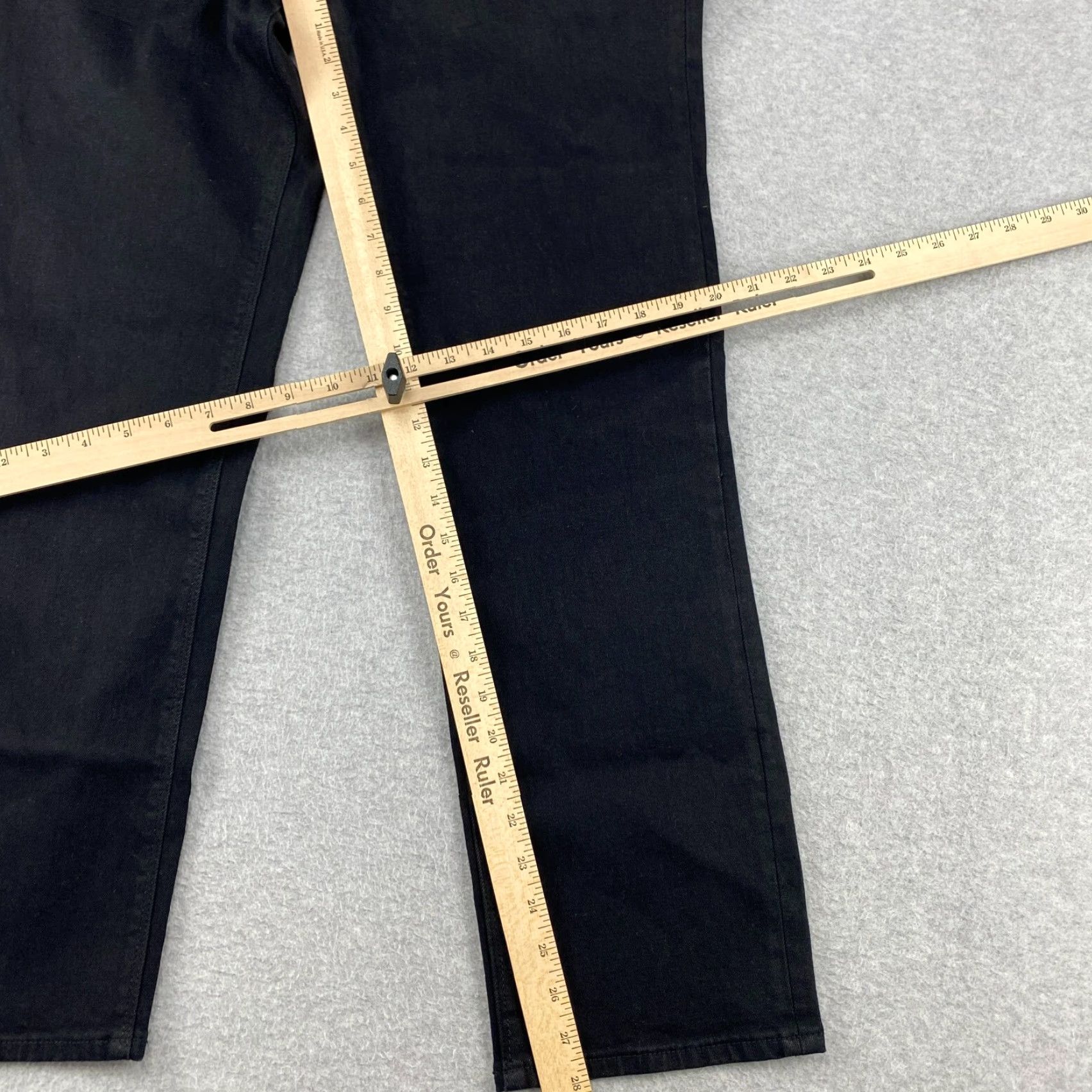 Hudson Hudson Jeans Womens 12 Black Slim Straight Leg Stretch Denim Pockets 5-Pocket Design Modern Size 34" / US 12 / IT 48 - 5 Thumbnail