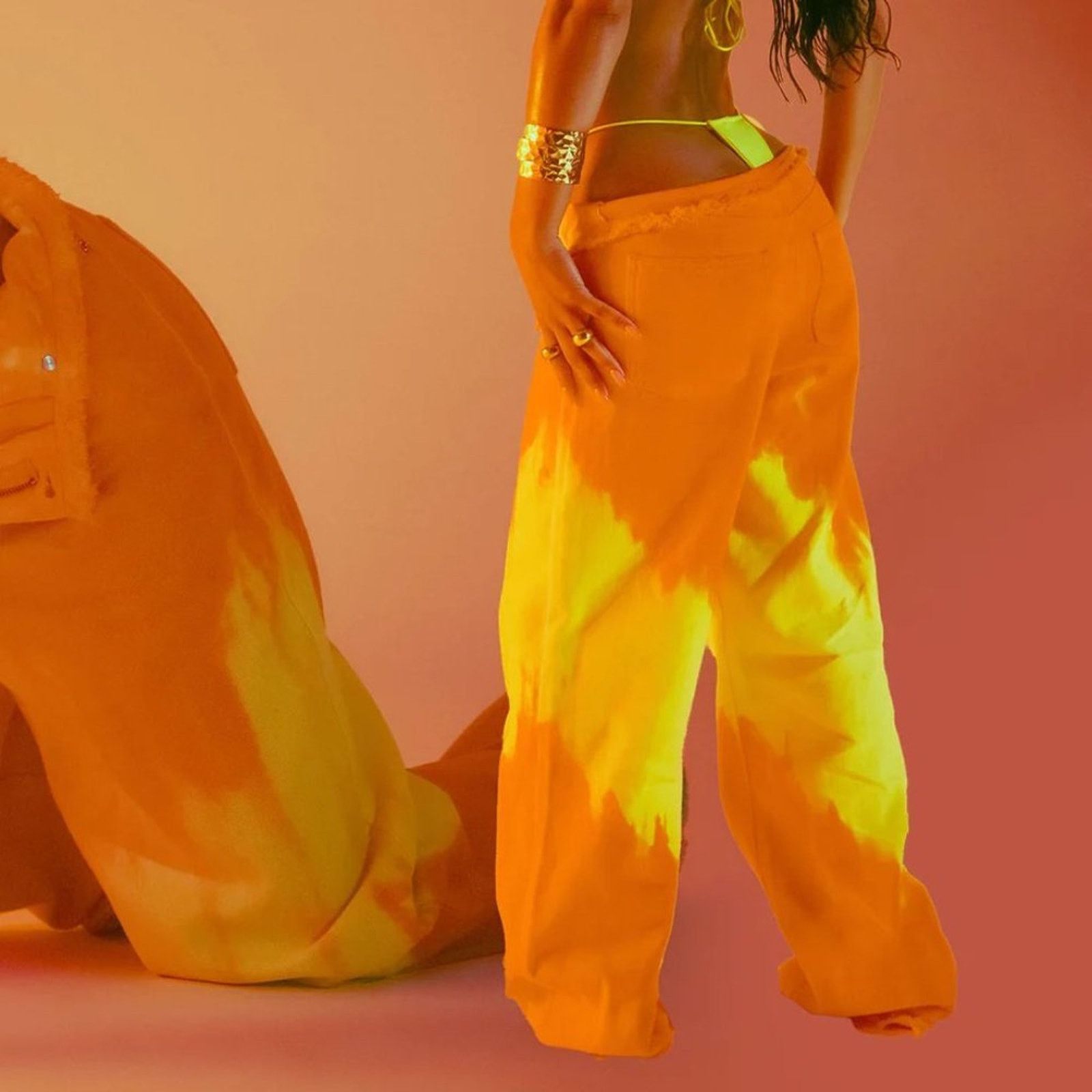 Other Sunset Dreams No Waistband Jeans Orange Jrs 9 = Womens 10 Size 32" / US 10 / IT 46 - 3 Thumbnail
