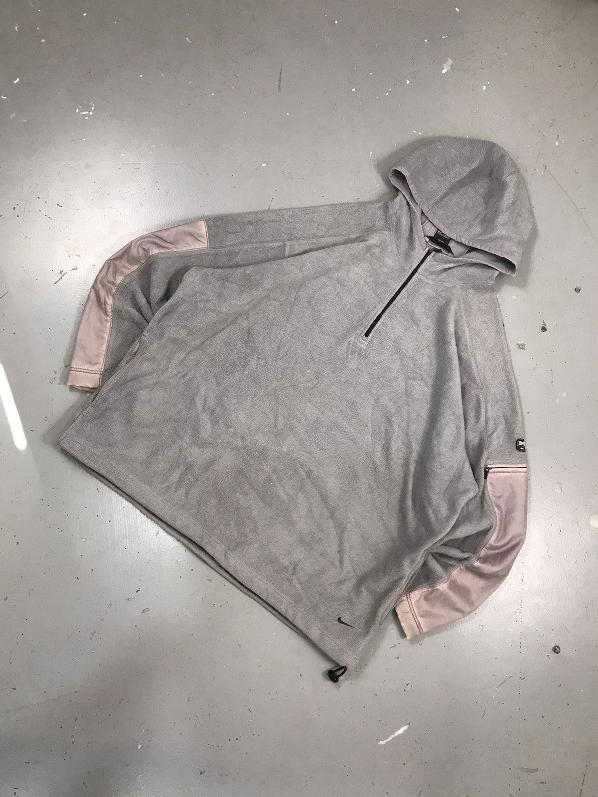 Nike × Vintage Vintage Nike baggy quarter zipper fleece hoodie Size US XL / EU 56 / 4 - 3 Thumbnail