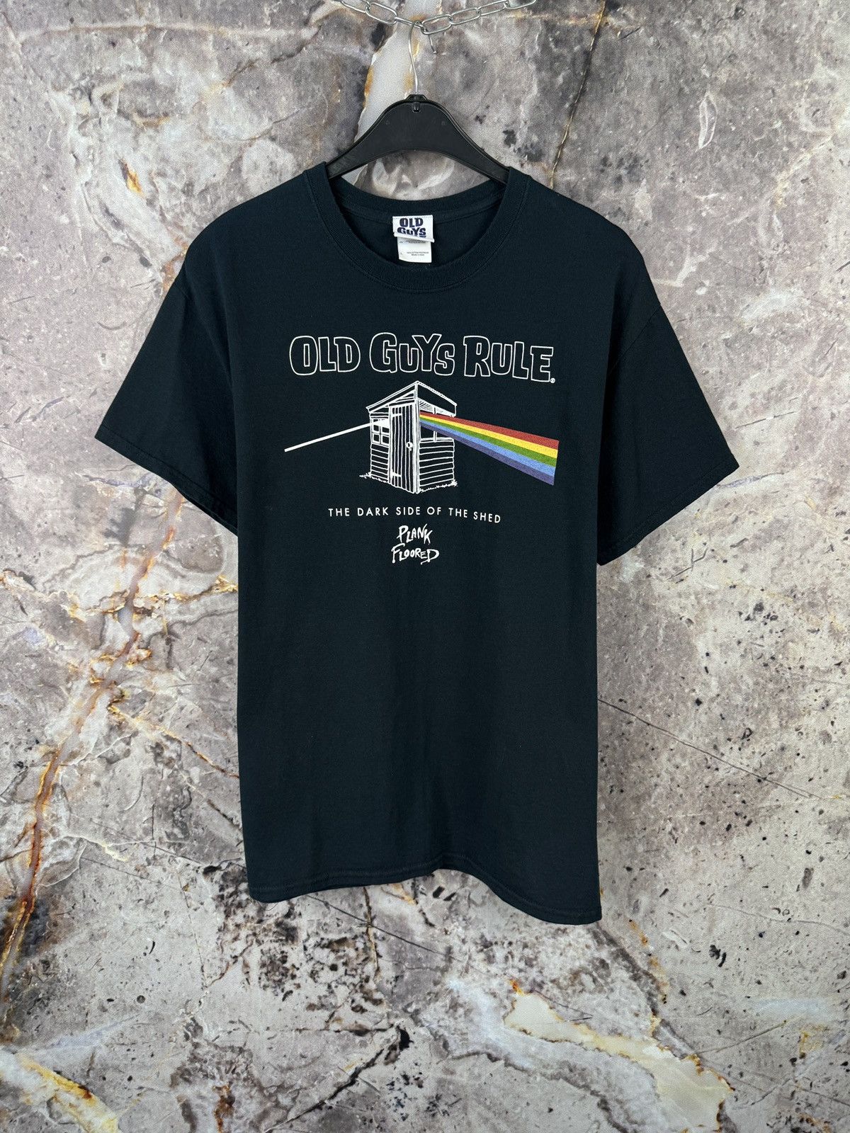 Pink Floyd Old Guys Rule The Dark T-Shirt Mens Parody Pink Floyd Size US L / EU 52-54 / 3 - 1 Thumbnail