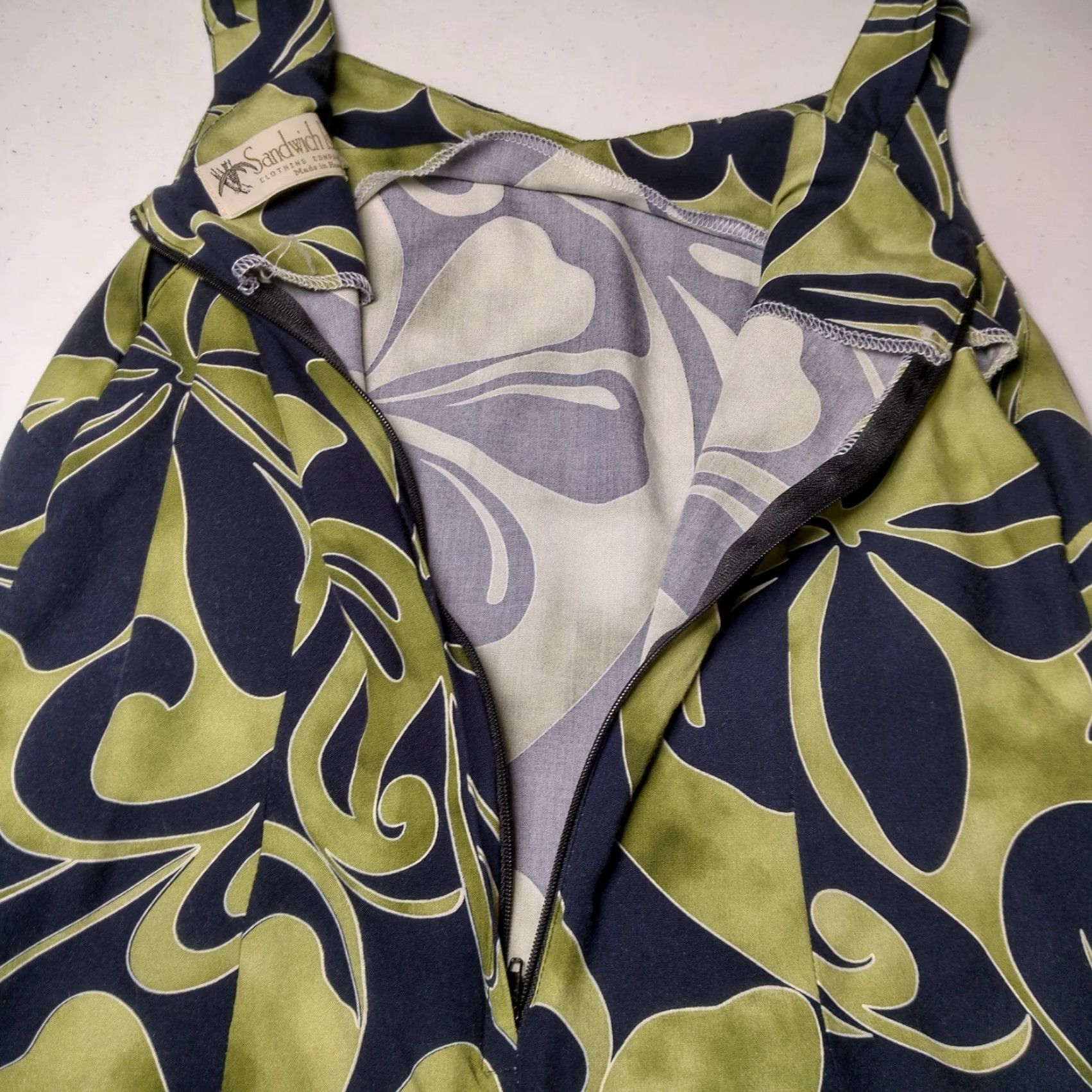 Vintage VINTAGE Sandwich Isle Hawaiian Dress Women Medium Green Floral Beach Vacation Sheath Summer Size M / US 6-8 / IT 42-44 - 4 Thumbnail
