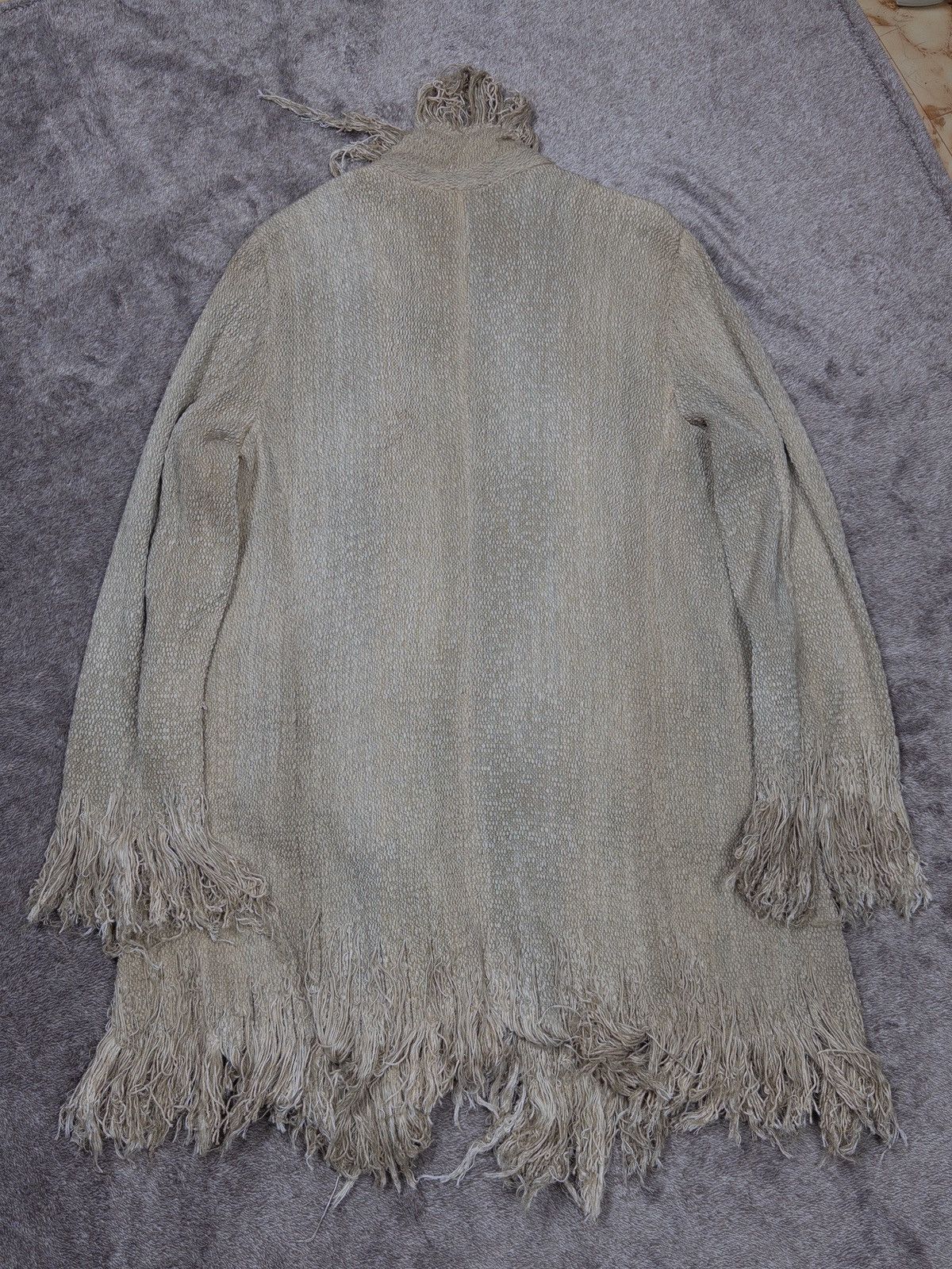 Avant Toi Woman’s Avant Toi Beige Cotton Fringe Cardigan Jacket Size M Size M / US 6-8 / IT 42-44 - 12 Thumbnail