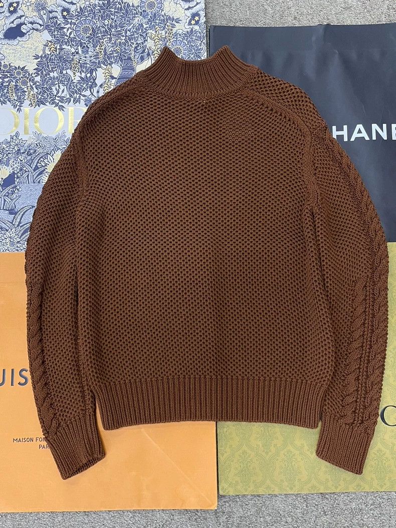 Hermes Hermes Brown Turtleneck Chunky Sweater - dmc Size US M / EU 48-50 / 2 - 1 Thumbnail