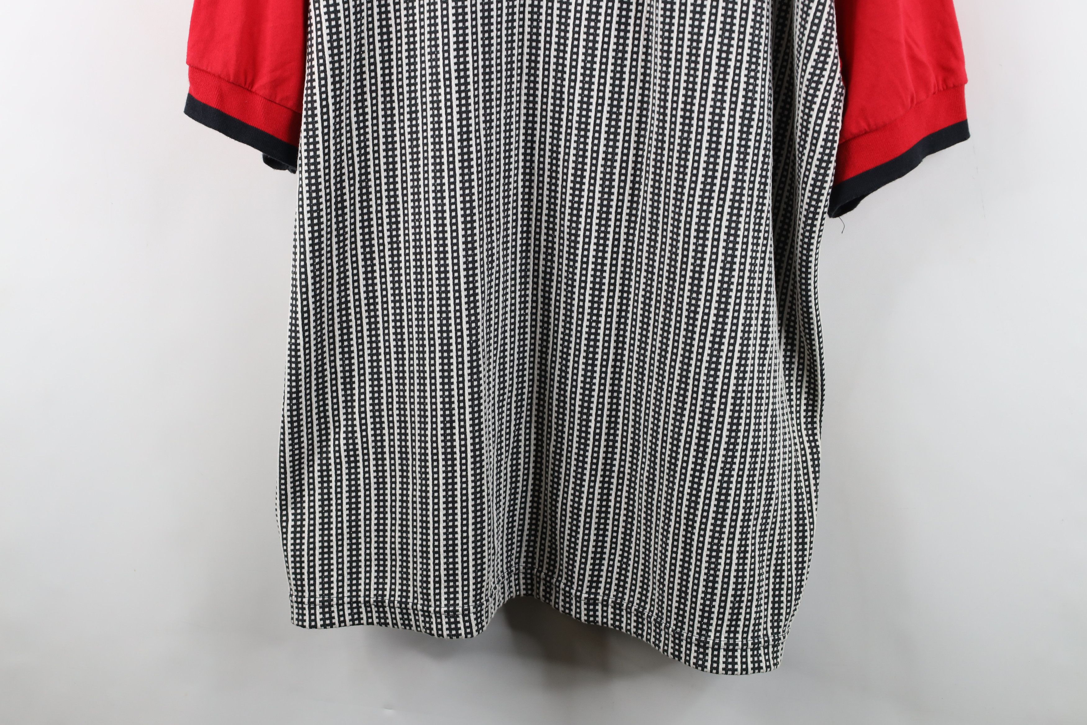 Vintage Deadstock Vintage 90s Streetwear Striped Baggy Half Zip Polo Size US L / EU 52-54 / 3 - 3 Thumbnail
