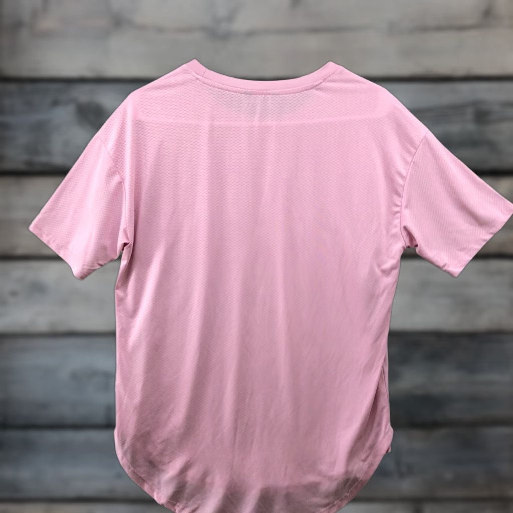 Bebe Bebe Sport Active T Shirt Womens S Oversized Short Sleeve Pink Logo Ventilated Size S / US 4 / IT 40 - 1 Thumbnail