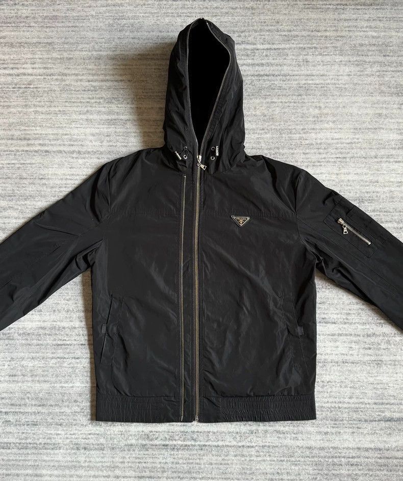 Prada Prada label double zipper hooded jacket sports jacket 2501- Size US M / EU 48-50 / 2 - 2 Thumbnail
