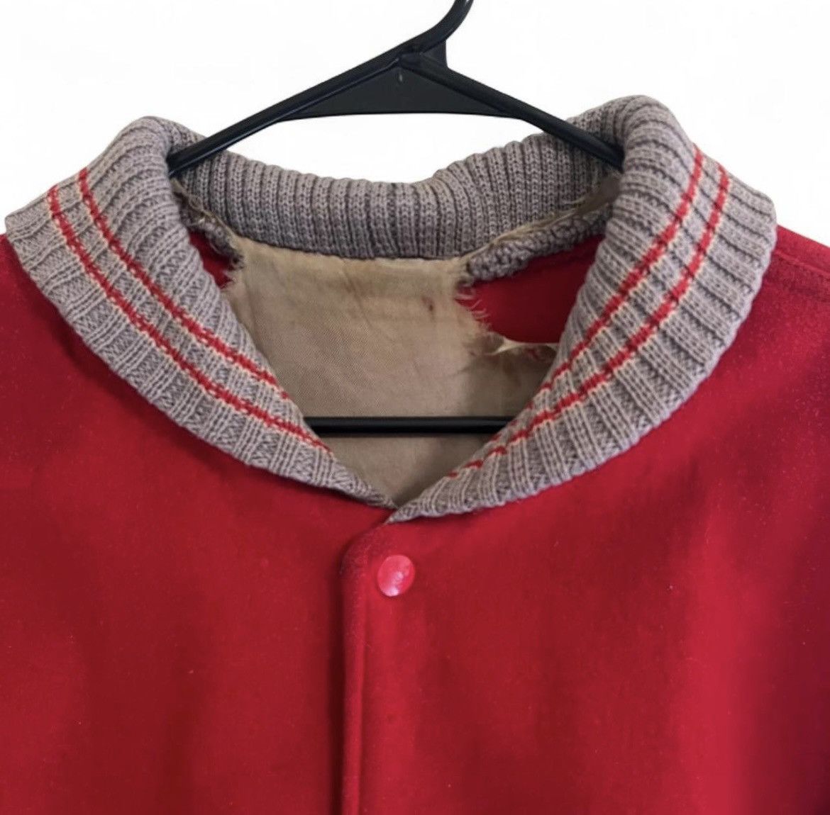 Vintage Vintage red and grey varsity jacket Size US S / EU 44-46 / 1 - 2 Thumbnail