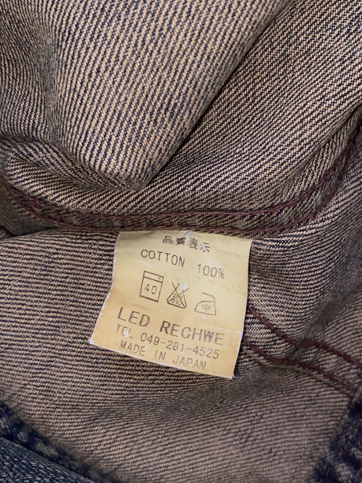 If Six Was Nine × Japanese Brand × Le Grande Bleu (L.G.B.) 2000s Led Rechwe Mud Wash Pierced Denim Jacket Size US S / EU 44-46 / 1 - 10 Thumbnail