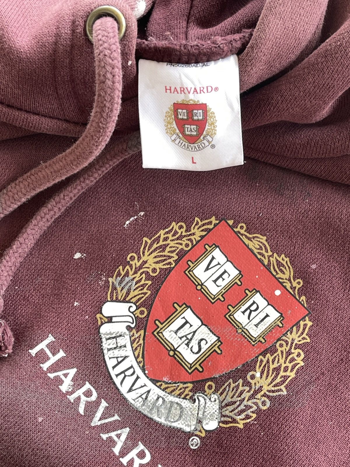 Vintage Vintage Harvard University Paint Splatter Faded Hooded Size US L / EU 52-54 / 3 - 16 Thumbnail