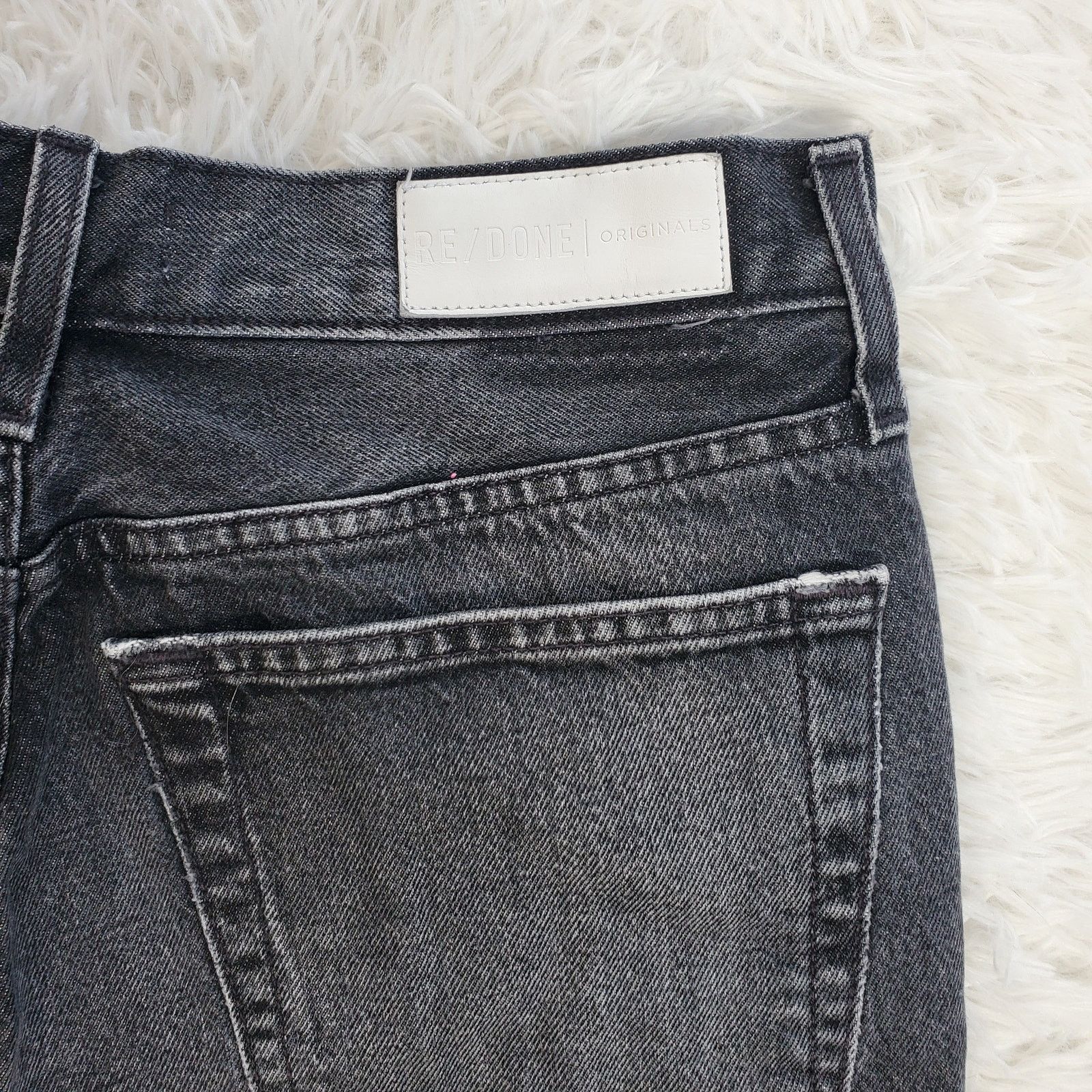 RE/DONE Redone Black Longline Denim Shorts 28 / 6 Size 28" / US 6 / IT 42 - 6 Thumbnail