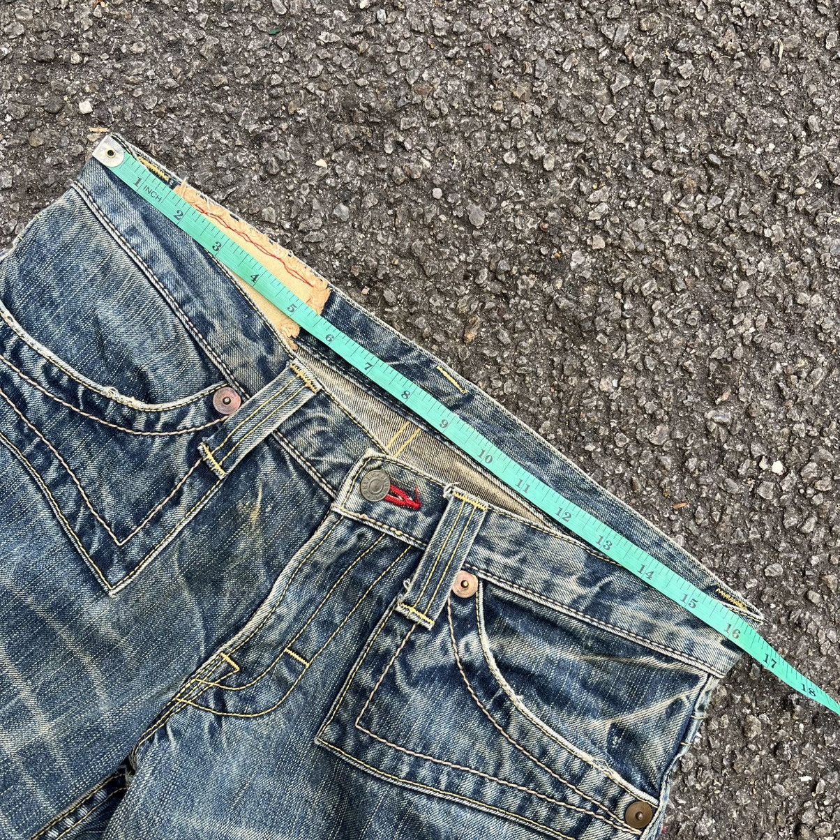 Hysteric Glamour Flared Japanese Vtg Blue Way Rusty Whiskered Mudwash Jeans Size US 30 / EU 46 - 6 Thumbnail