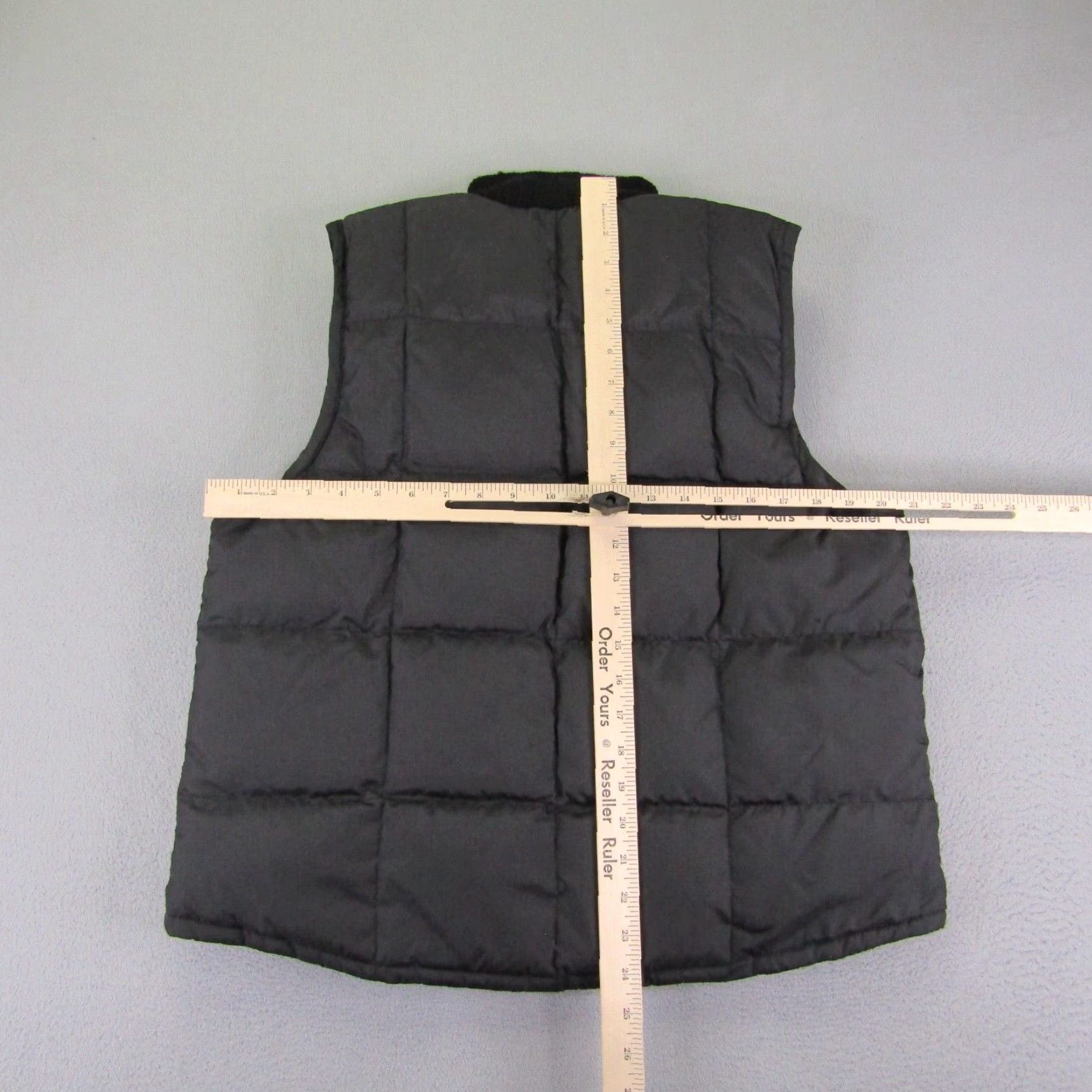 Ralph Lauren Lauren Ralph Lauren Vest Womens Large Black Blue Reversible Down Puffer Wool Rib Jacket Size L / US 10 / IT 46 - 5 Thumbnail